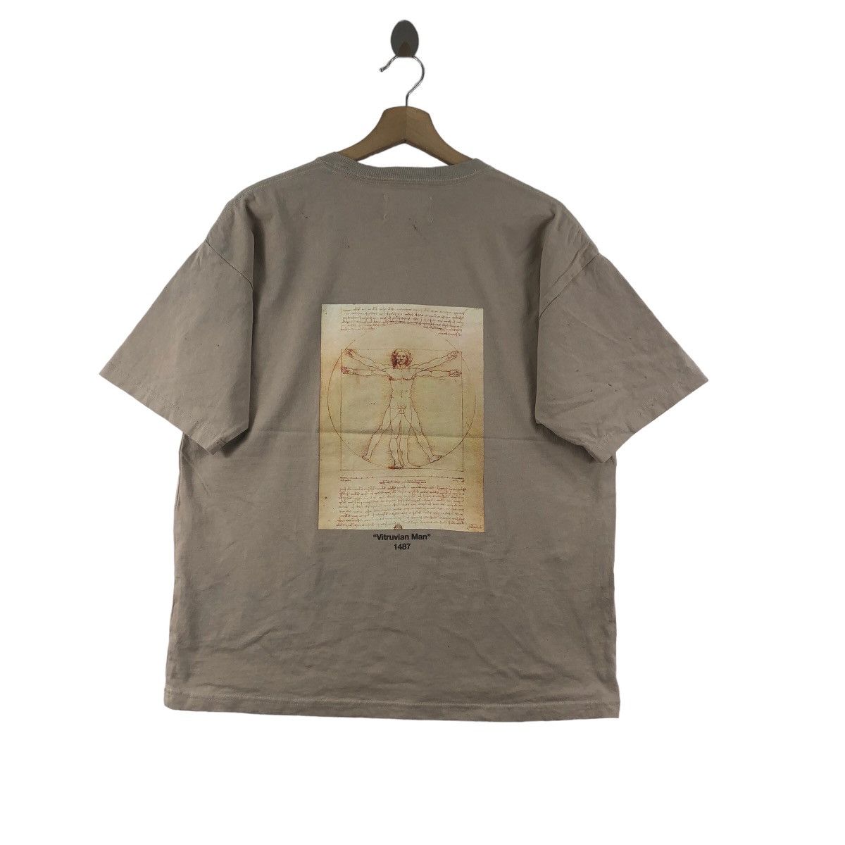 Vintage Vintage LEONARDO DA VICCI Vitruvian Man Oversized Tee Shirt Size US S / EU 44-46 / 1 - 1 Thumbnail