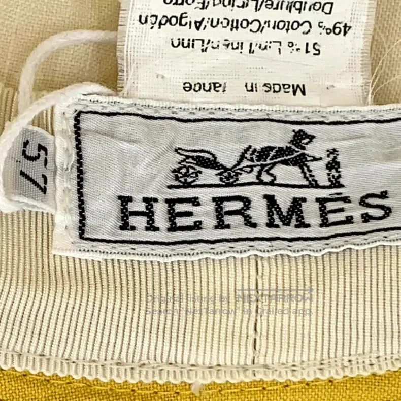 Hermes Hermes size 57 Yellow Linen Casual Fisherman's Cap Size ONE SIZE - 7 Thumbnail