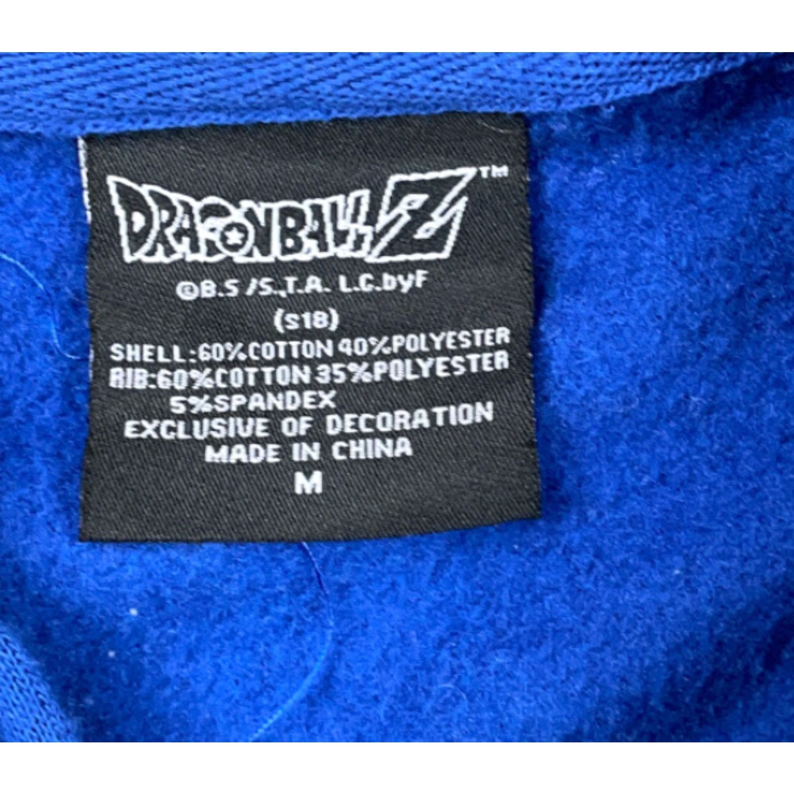 Vintage Dragon Ball Z Pullover Hoodie Sweatshirt Men M Blue Embroidered Graphic Print Anime 2000s Size US M / EU 48-50 / 2 - 5 Thumbnail