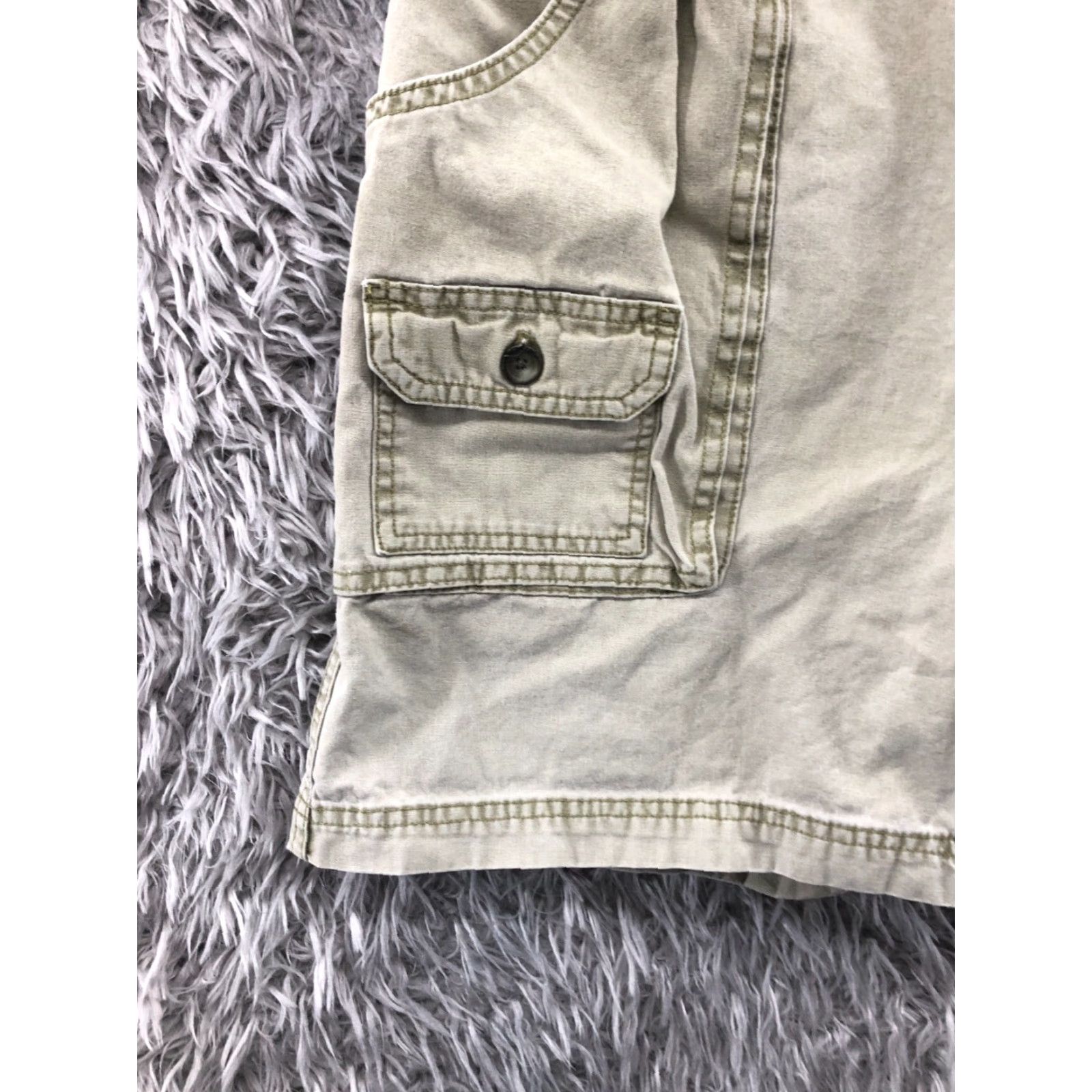 Vintage Unbranded Cargo Shorts Mens 36 Beige Cotton Blend 5-Pocket Regular Mid Rise Canvas Size US 36 / EU 52 - 5 Thumbnail
