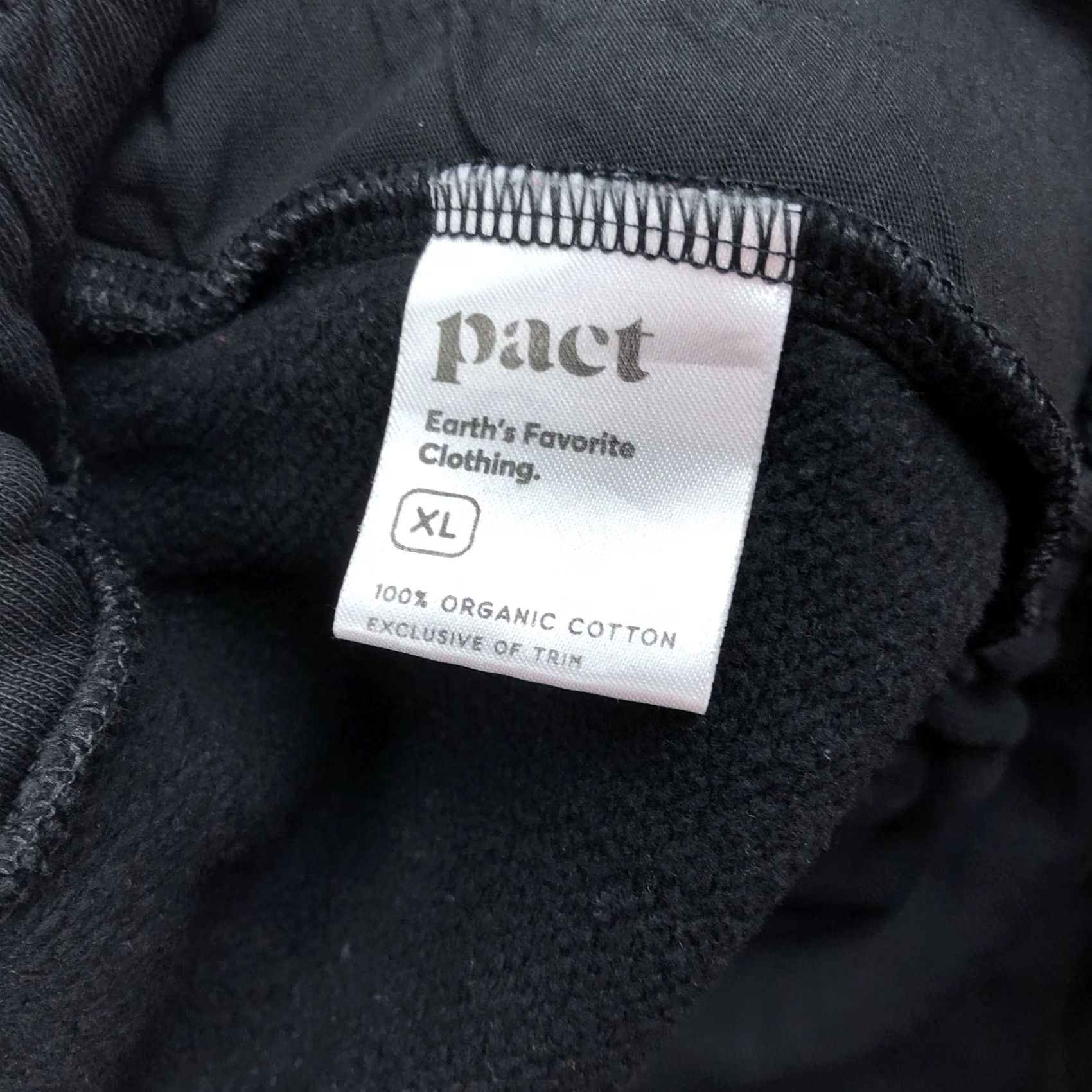 Vintage Pact Mens XL Black Organic Cotton Fleece Jogger Sweatpants Activewear Pants Size US 36 / EU 52 - 7 Thumbnail