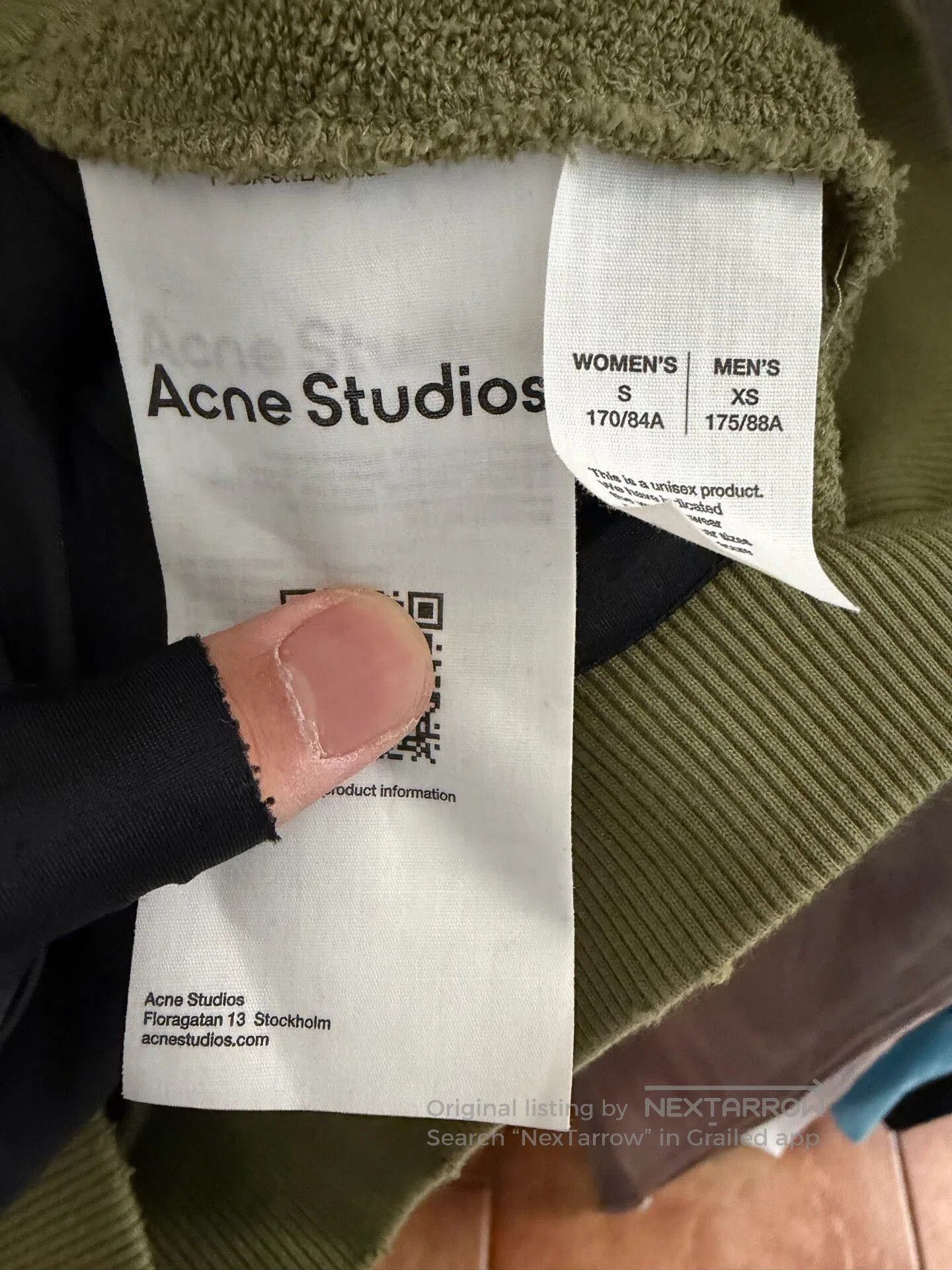 Acne Studios Acne Studios Olive Green Zip Jacket. Size US S / EU 44-46 / 1 - 4 Thumbnail