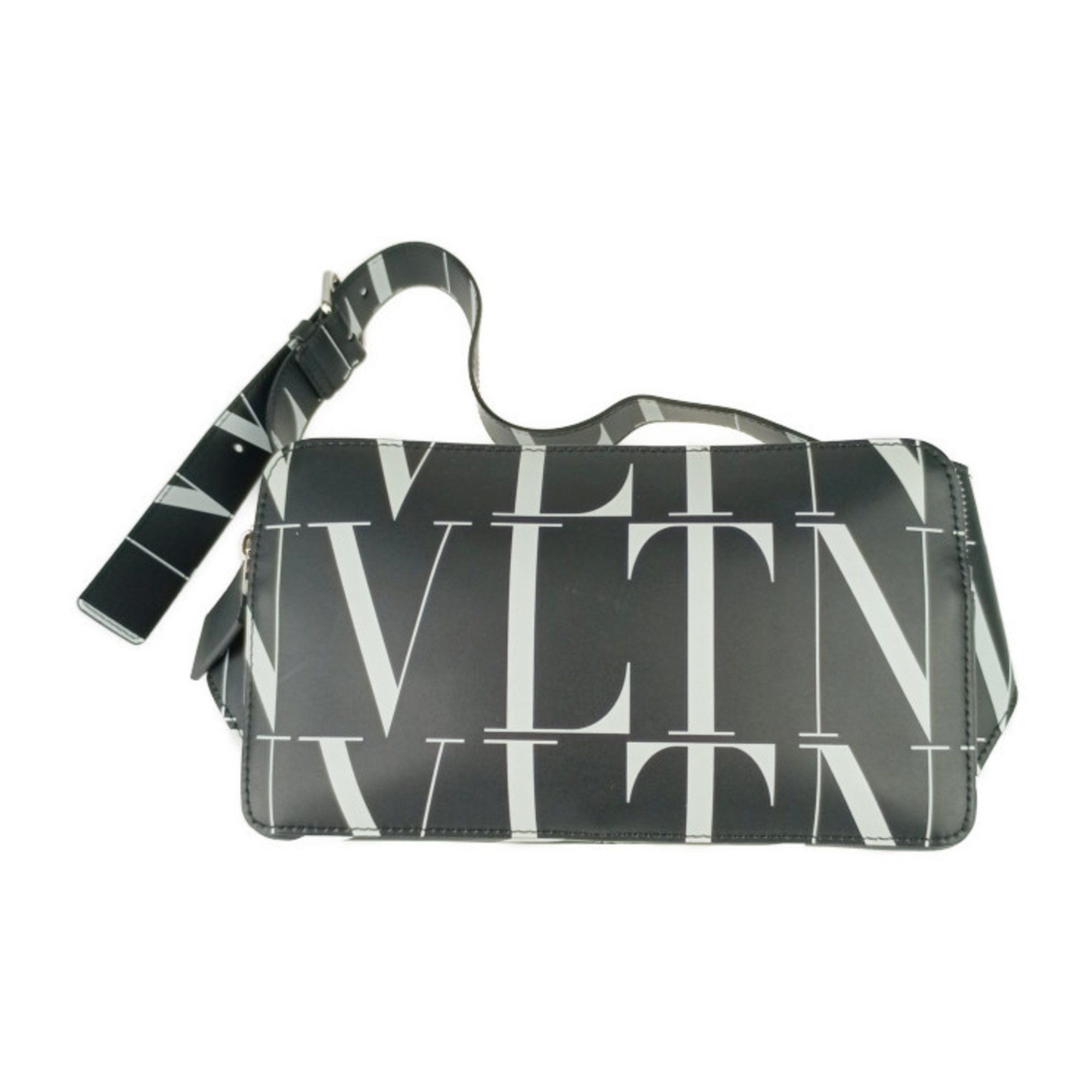 Valentino Garavani Waist Bag VLTN Body VY2B0719 GTC 0NI Black White Leather Men's Shoulder 2517033007030