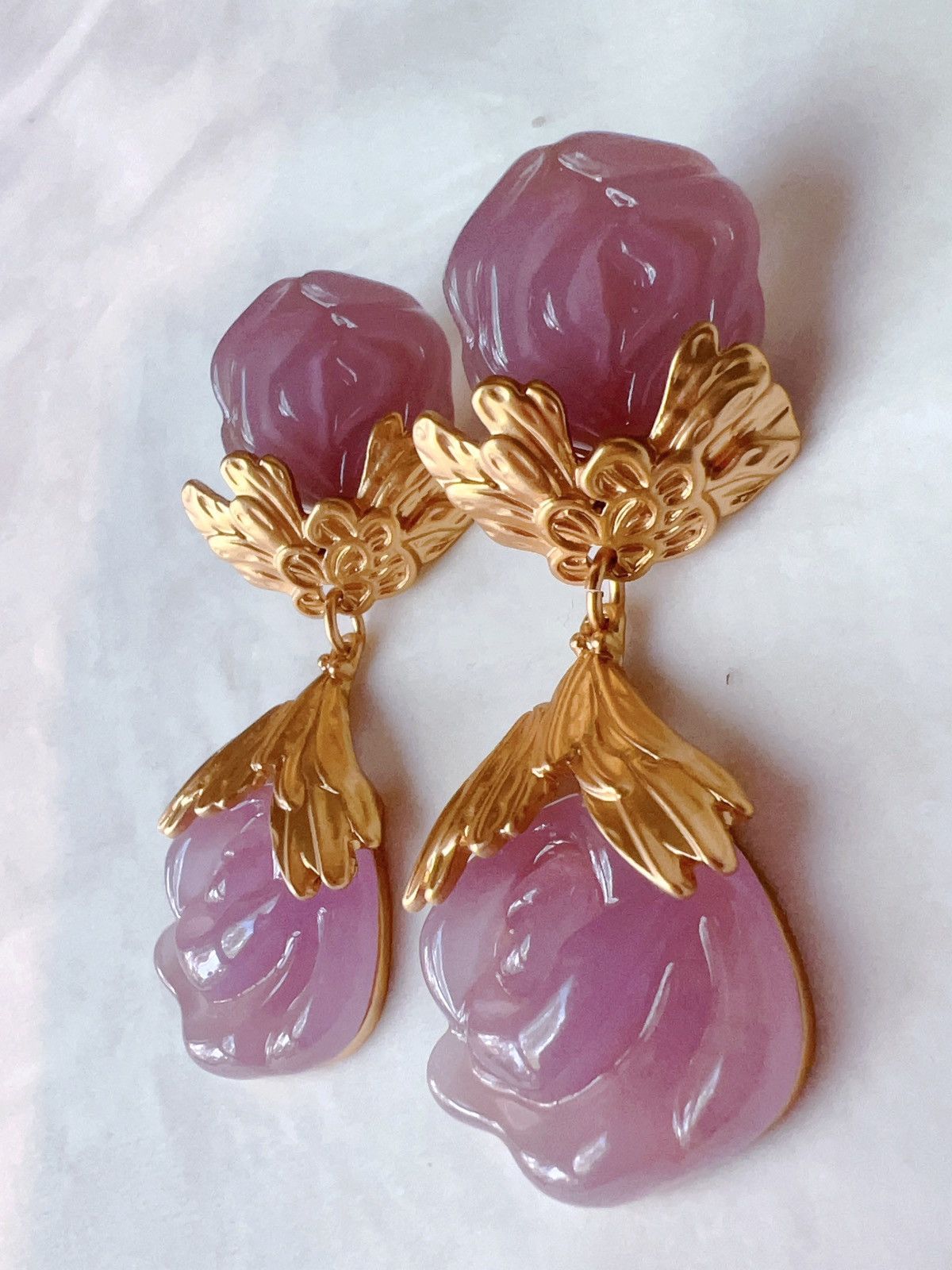 Other Clip-on France 🇫🇷 Colored glaze engaged earrings Size ONE SIZE - 6 Thumbnail