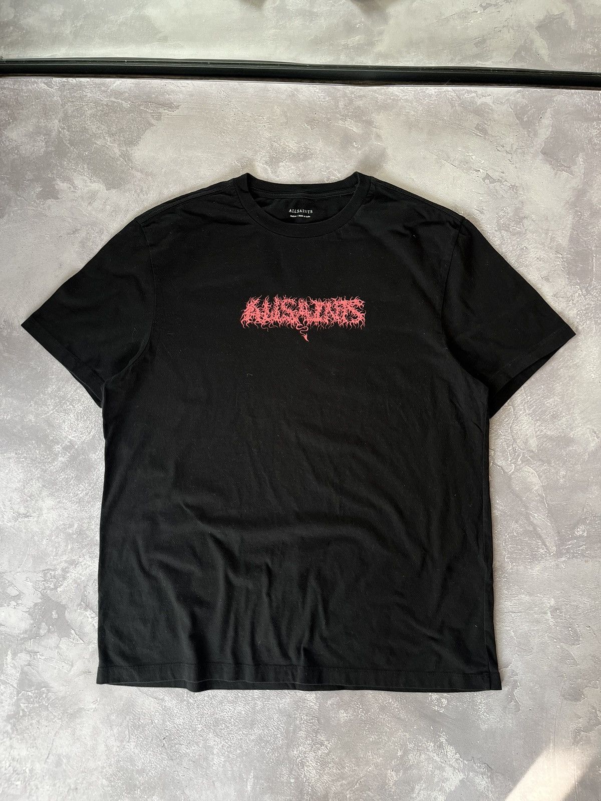Allsaints Allsaints Aurocide S/S Crew Black t shirt men vintage Size US M / EU 48-50 / 2 - 2 Thumbnail