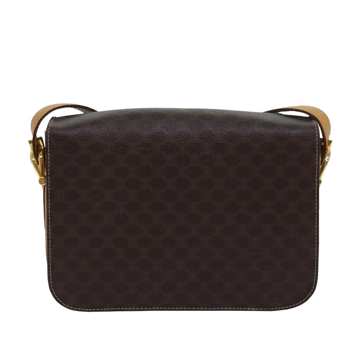Celine CELINE Macadam Canvas Shoulder Bag Pvc Leather Brown Size ONE SIZE - 2 Thumbnail