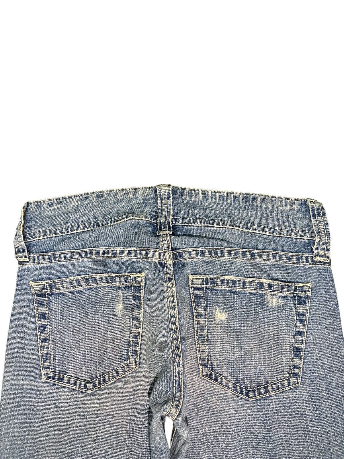 Uniqlo Vintage Japanese Uniqlo Faded Wash Distress Flare Jeans Size 29" - 4 Thumbnail