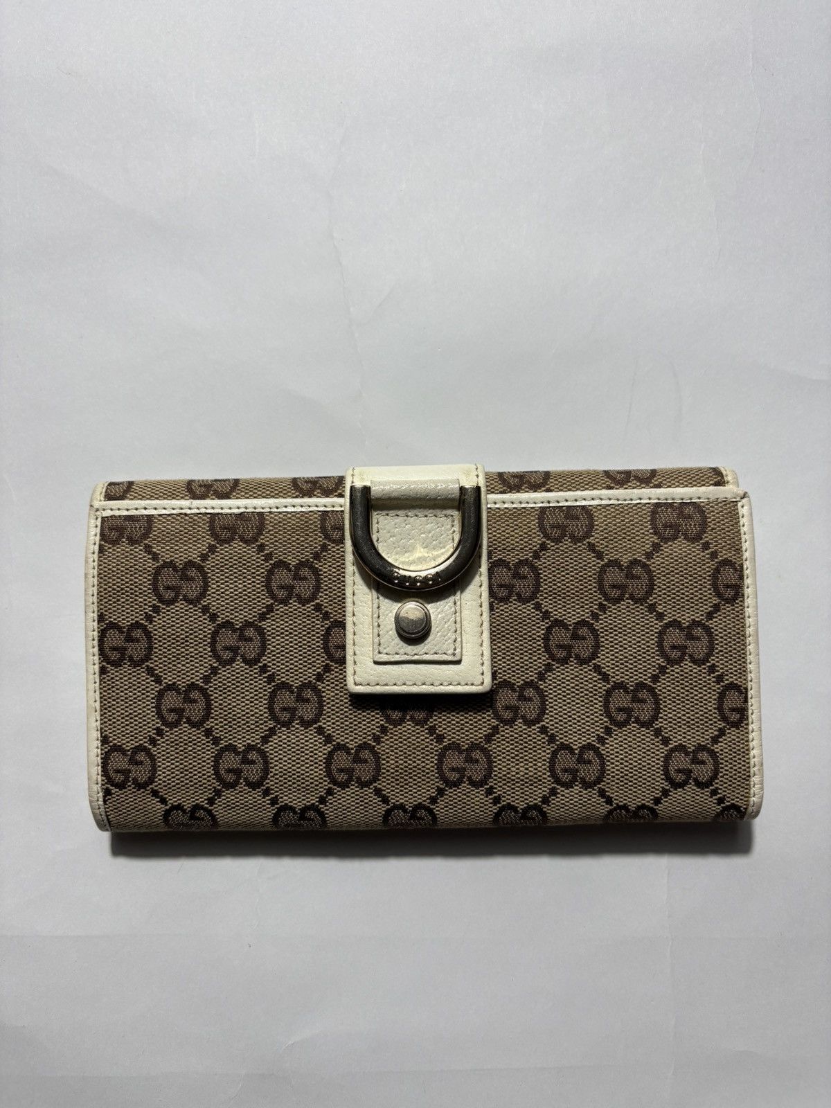 Gucci GUCCI BROWN GG CANVAS ABBEY D- RING LONG WALLET Size ONE SIZE - 1 Thumbnail