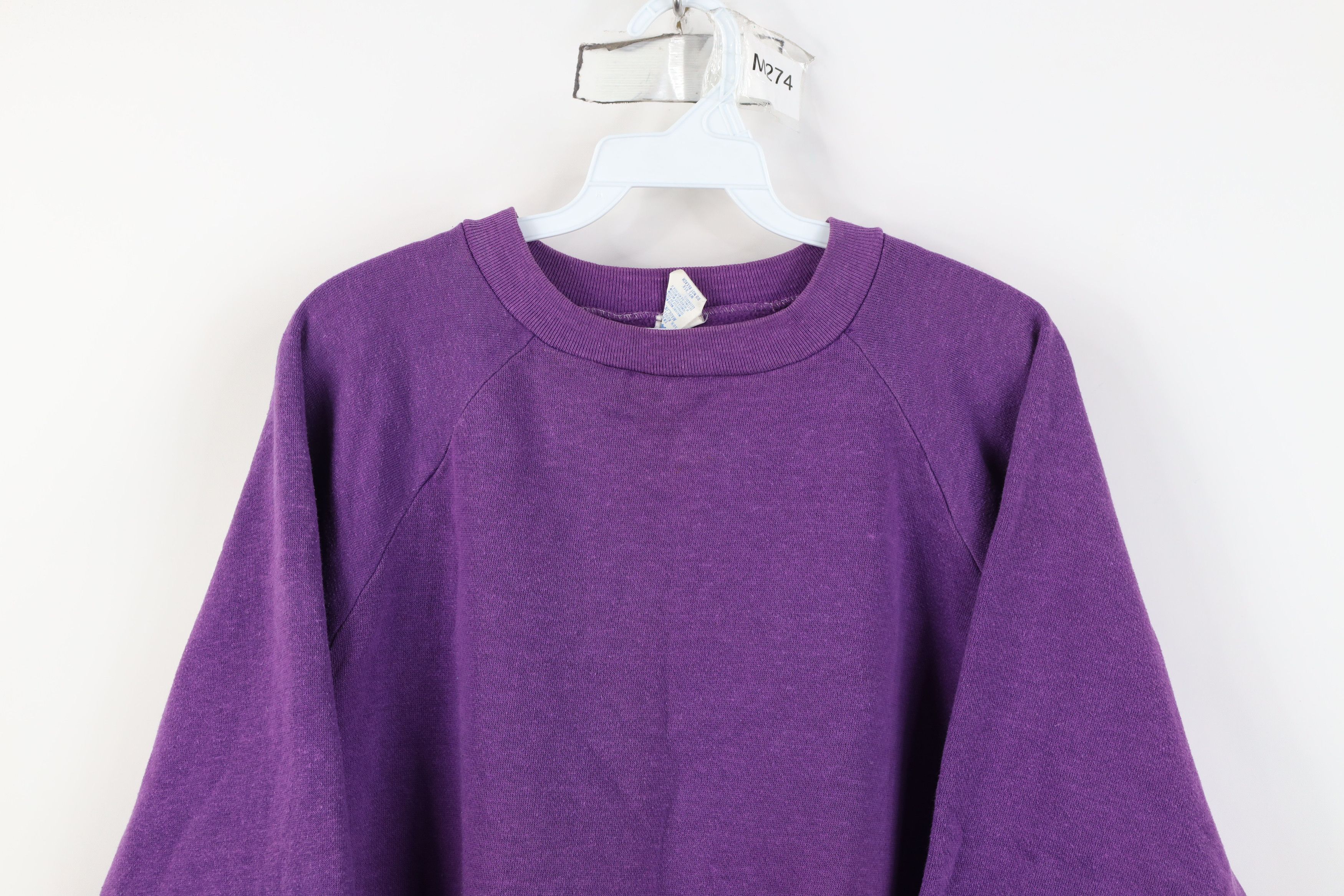 Vintage Vintage 60s Healthknit Raglan Crewneck Sweatshirt Purple USA Size XL / US 12-14 / IT 48-50 - 2 Thumbnail