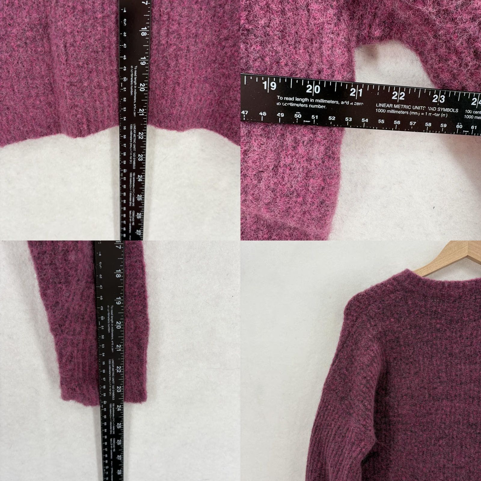Madewell Madewell Sweater Womens XS Purple Wool Camel Hair Crew Neck Chunky Knit NWT Size XS / US 0-2 / IT 36-38 - 8 Thumbnail