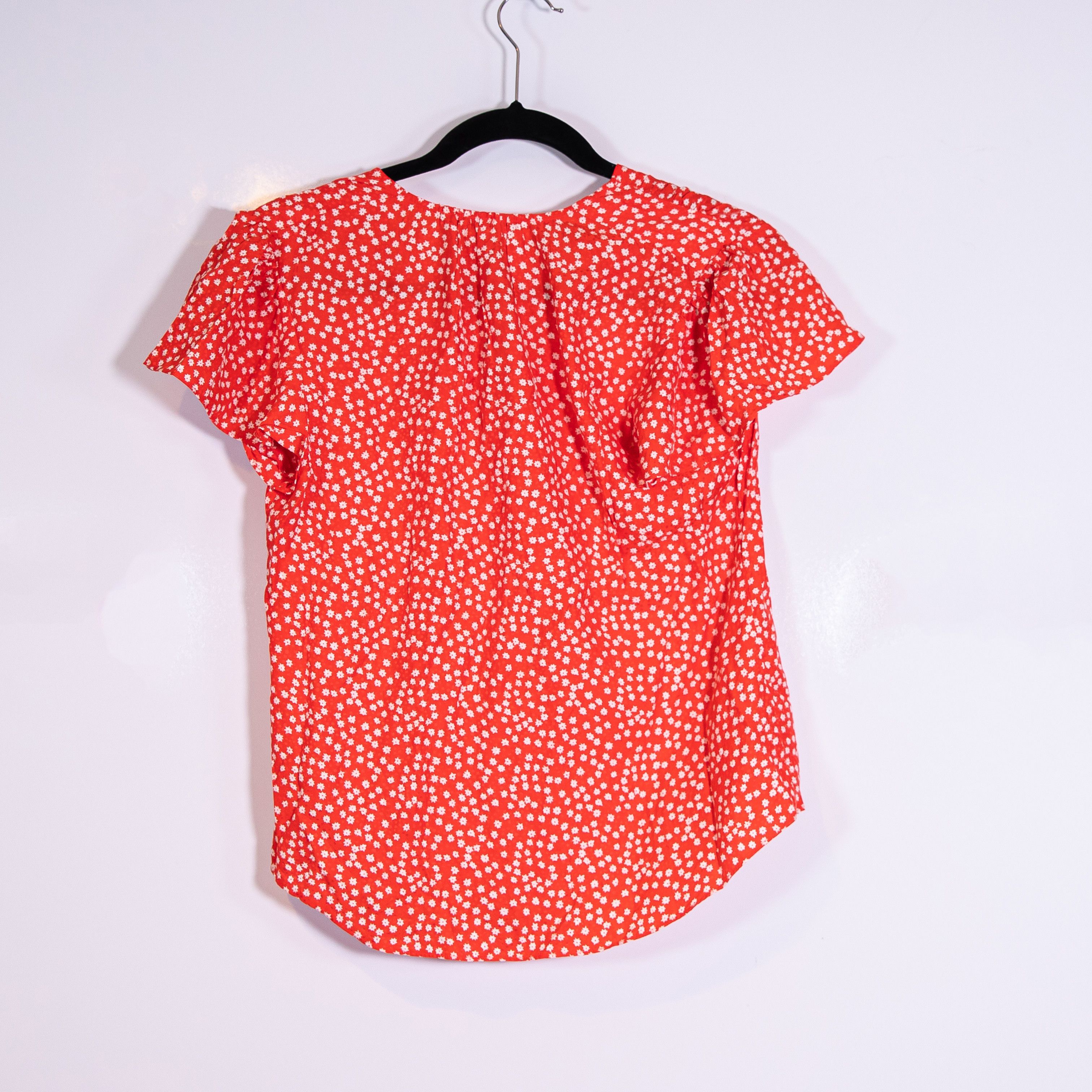 Rebecca Taylor Rebecca Taylor Malia Red Silk Floral Size S / US 4 / IT 40 - 4 Thumbnail