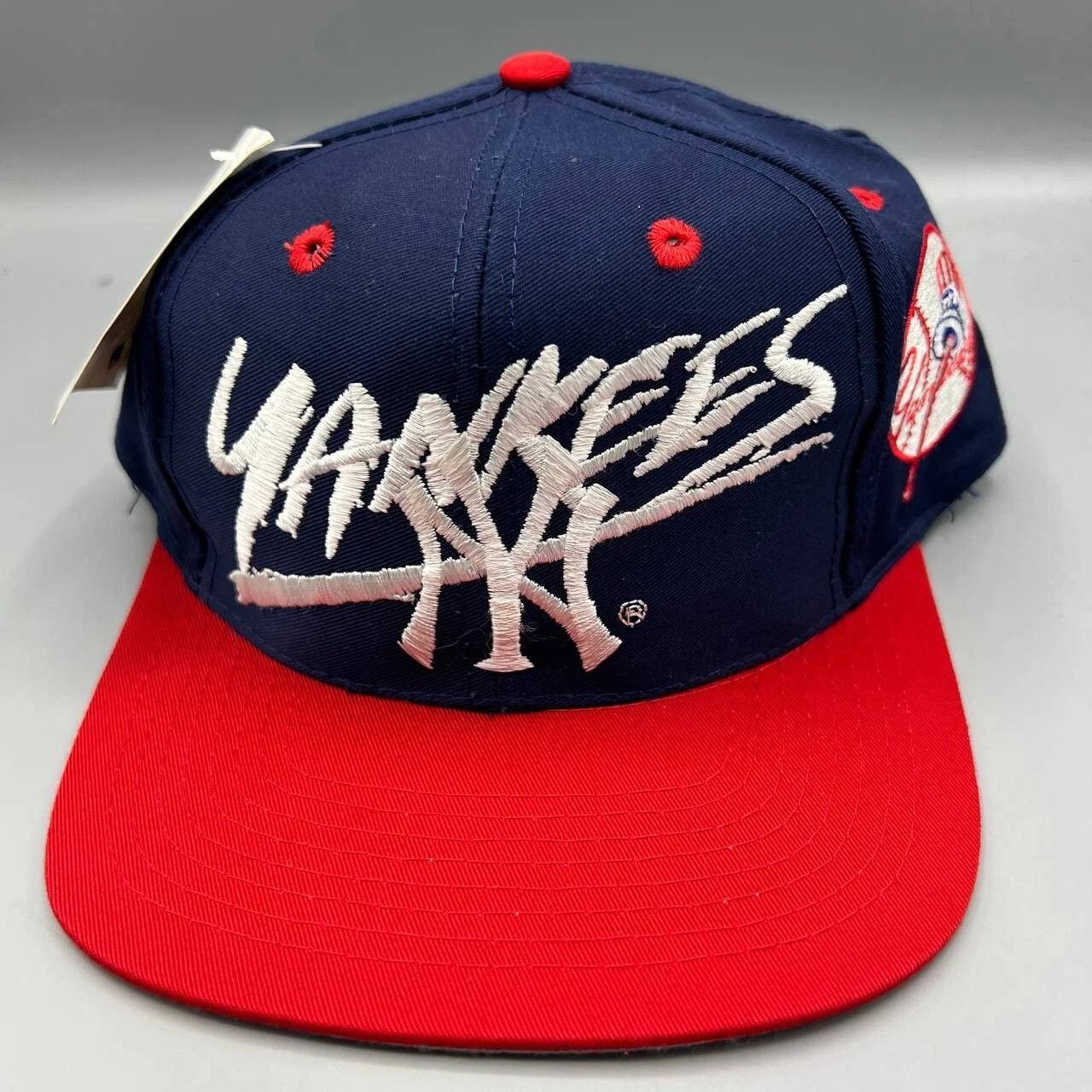 Signatures × Vintage New York Yankees Hat Men Blue Red Signatures MLB Snap Back Size ONE SIZE - 1 Thumbnail
