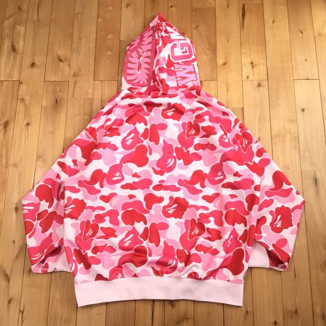Bape BAPE ABC Camo Pink Jersey Shark Full Zip Hoodie APE Size US XL / EU 56 / 4 - 7 Thumbnail
