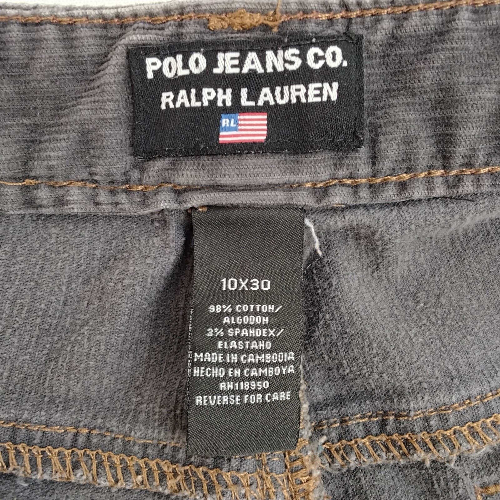 Polo Ralph Lauren Polo Jeans Ralph Lauren Corduroy Pant Women's 33x30 Gray Size 32" / US 10 / IT 46 - 6 Thumbnail
