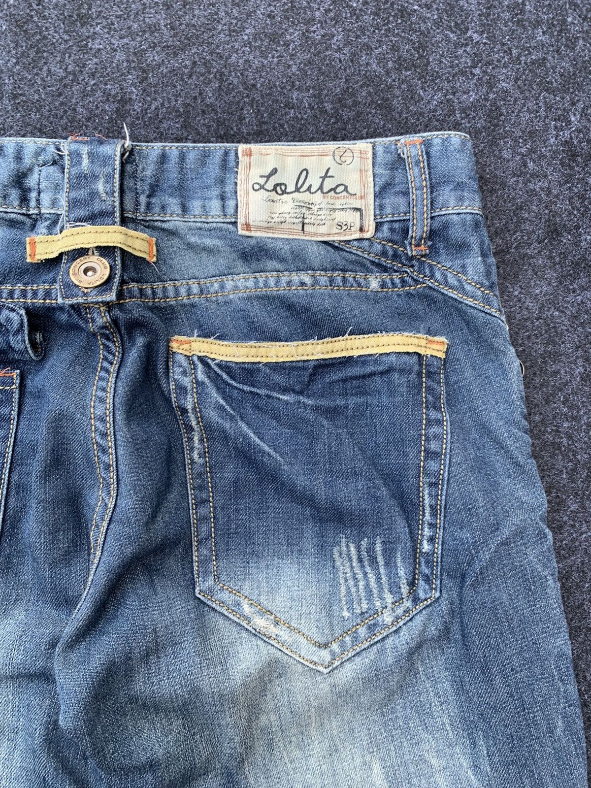 Japanese Brand DISTRESSED FLARE LOLITA JEANS. Size US 34 / EU 50 - 11 Thumbnail