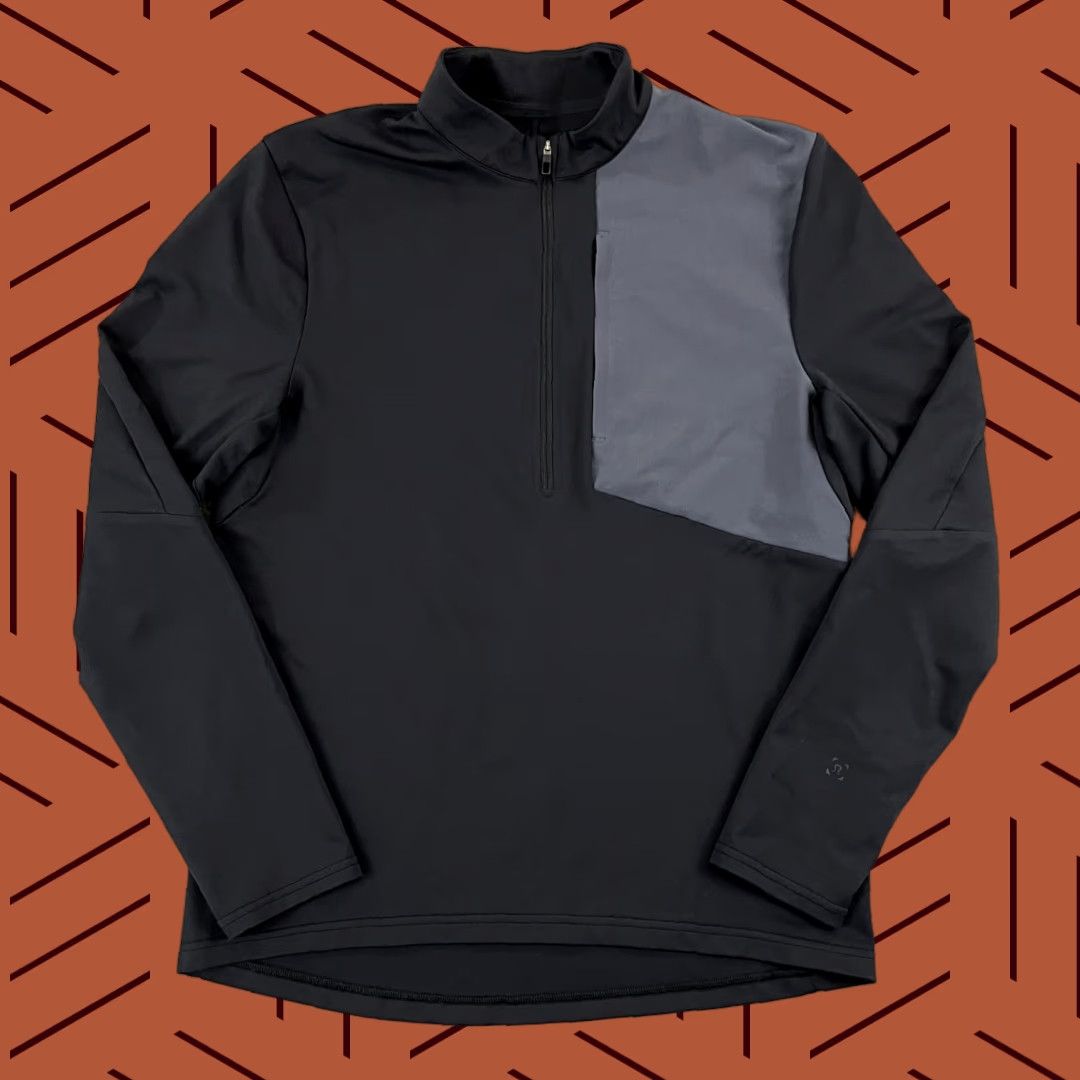 Lululemon LULULEMON Jacket Men M Gray 1/2 Zip Pullover Regular Fit Polyester Breathable Lightweight Golf Preppy Basic Jacket Logo on Left Sleeve Size US M / EU 48-50 / 2 - 1 Thumbnail