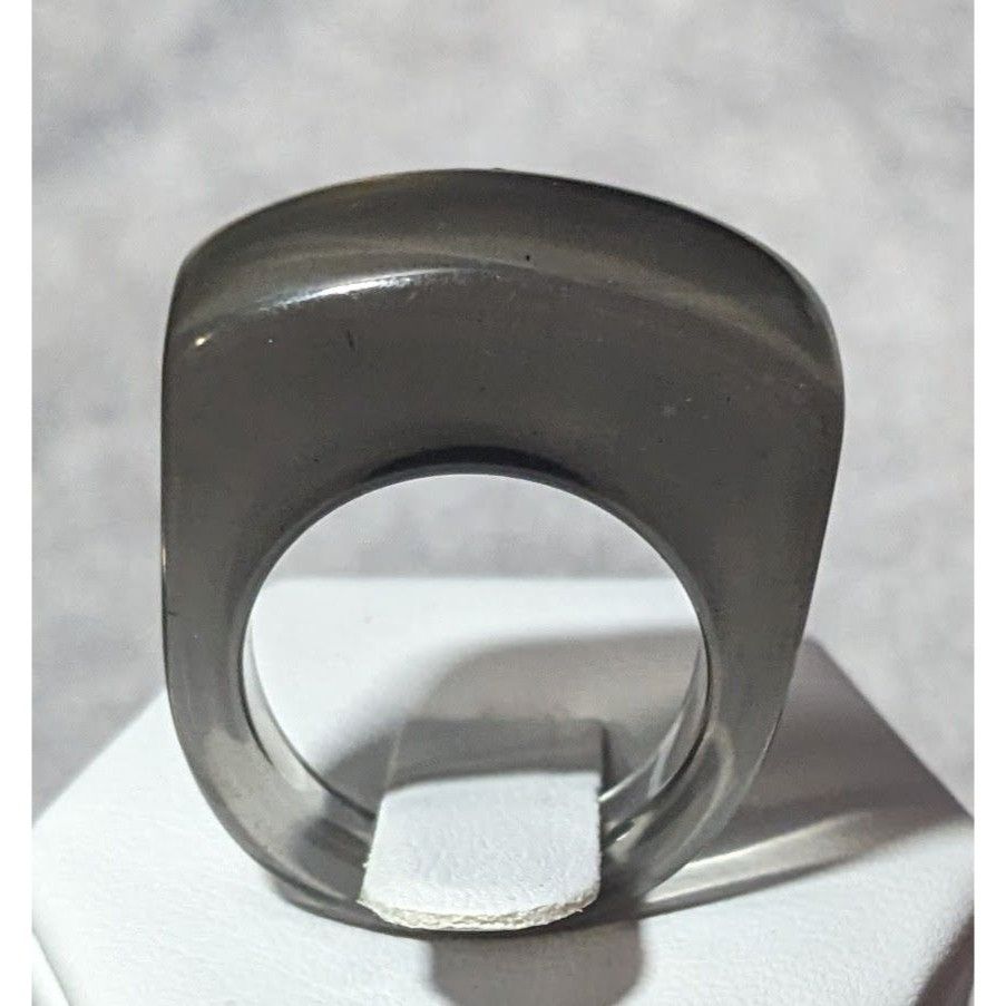 Other Chunky Translucent Grey/Black Fashion Ring Size 7 Size ONE SIZE - 10 Thumbnail