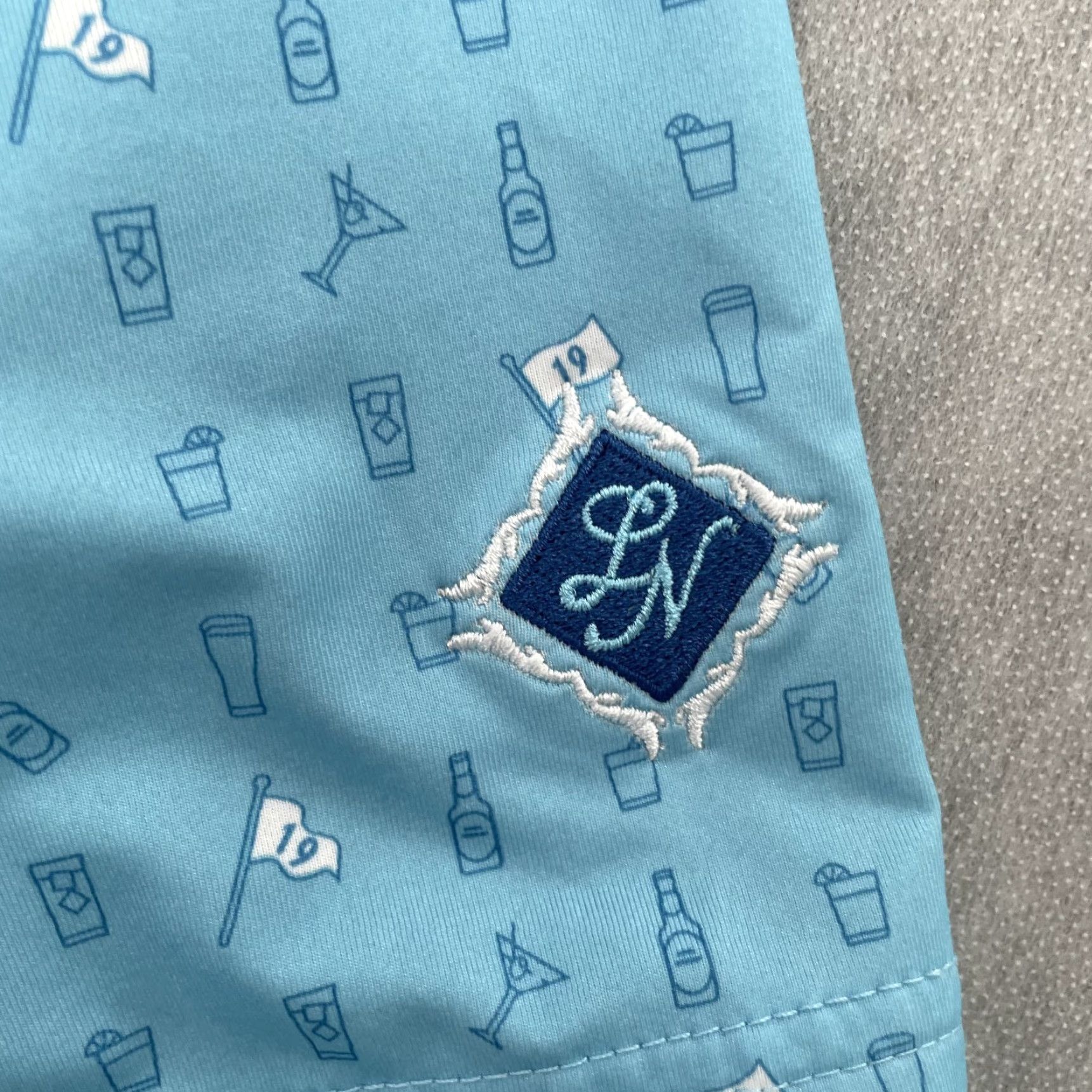 Footjoy FootJoy Polo Shirt Adult Medium Blue Geometric Print Golf Mens M Size US M / EU 48-50 / 2 - 5 Thumbnail