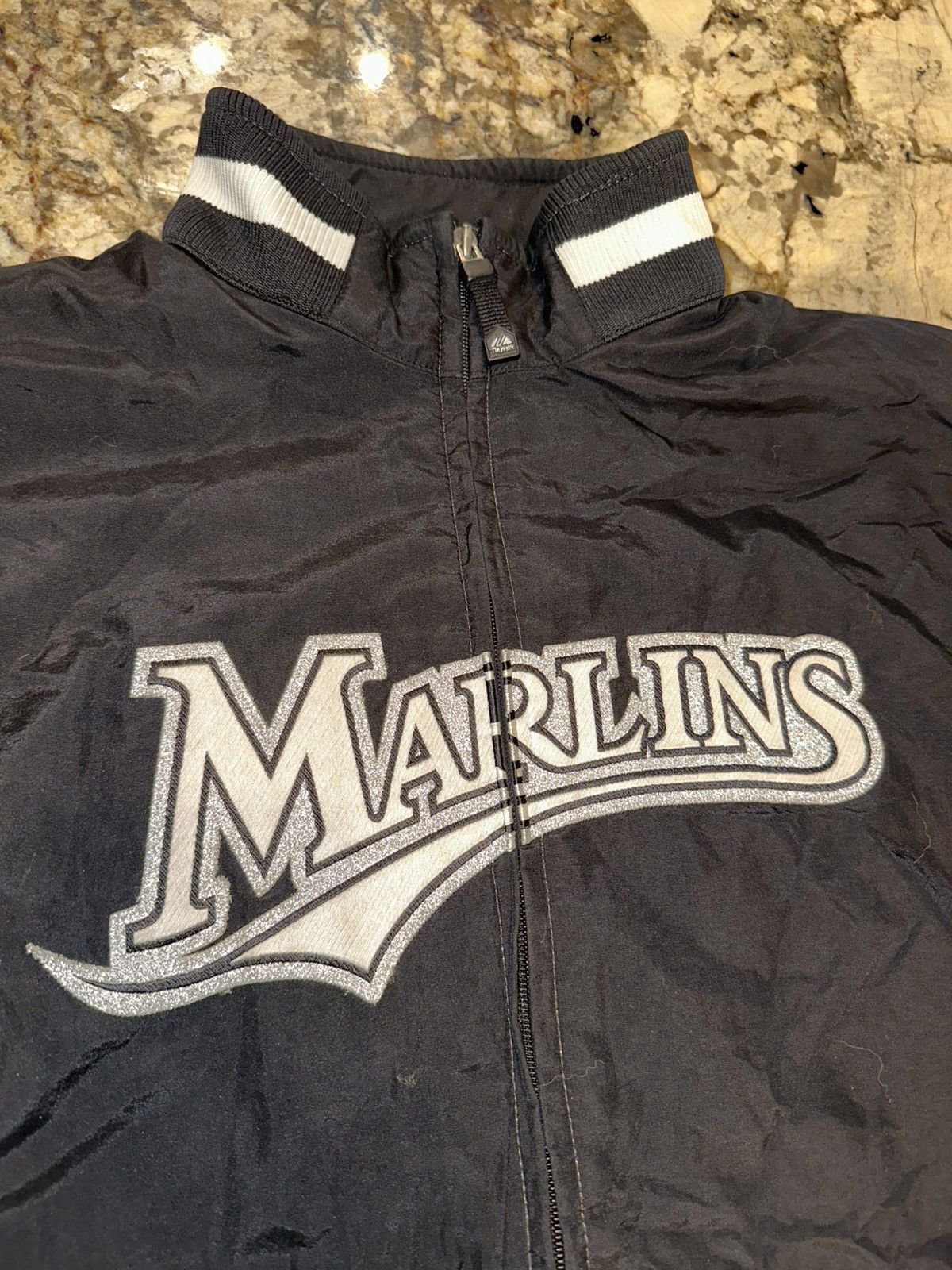 MLB × Majestic Miami Marlins Jacket Size US XL / EU 56 / 4 - 4 Thumbnail