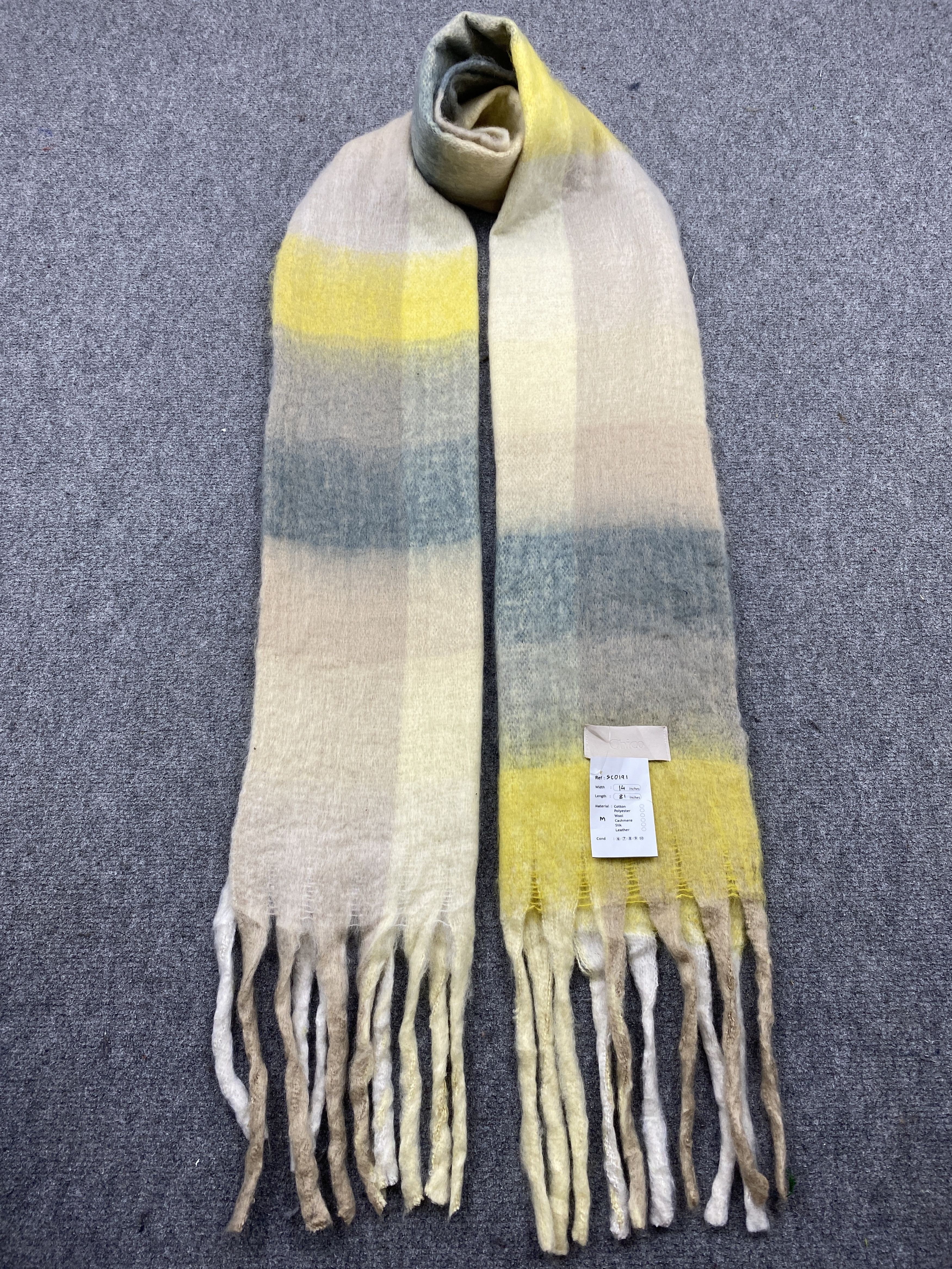 Other × Vintage Chico Cashmere Scarf / Muffler / Neckwear SC0191 Size ONE SIZE - 1 Thumbnail
