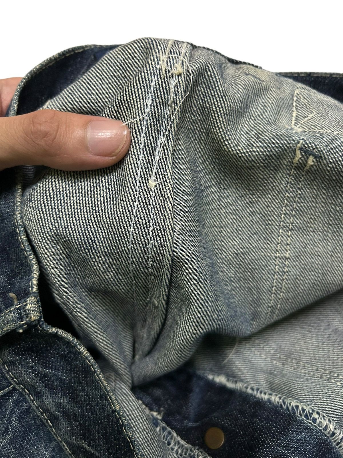 Kapital × Kapital Kountry KAPITAL FLARE SELVEDGE BUCKLE BACK DISTRESSED DENIM ☠️☠️🎌 Size US 31 - 24 Thumbnail