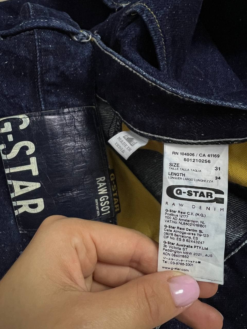 G-Star G-Star Raw Blue Denim ARC 3D Loose Tapered Jeans sz 31x34 Size US 31 - 6 Thumbnail