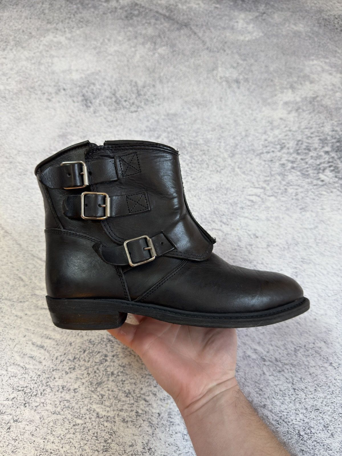 Golden Goose Golden Goose Noha Triple Strap Biker Boots Black Leather Size US 10 / IT 40 - 7 Thumbnail
