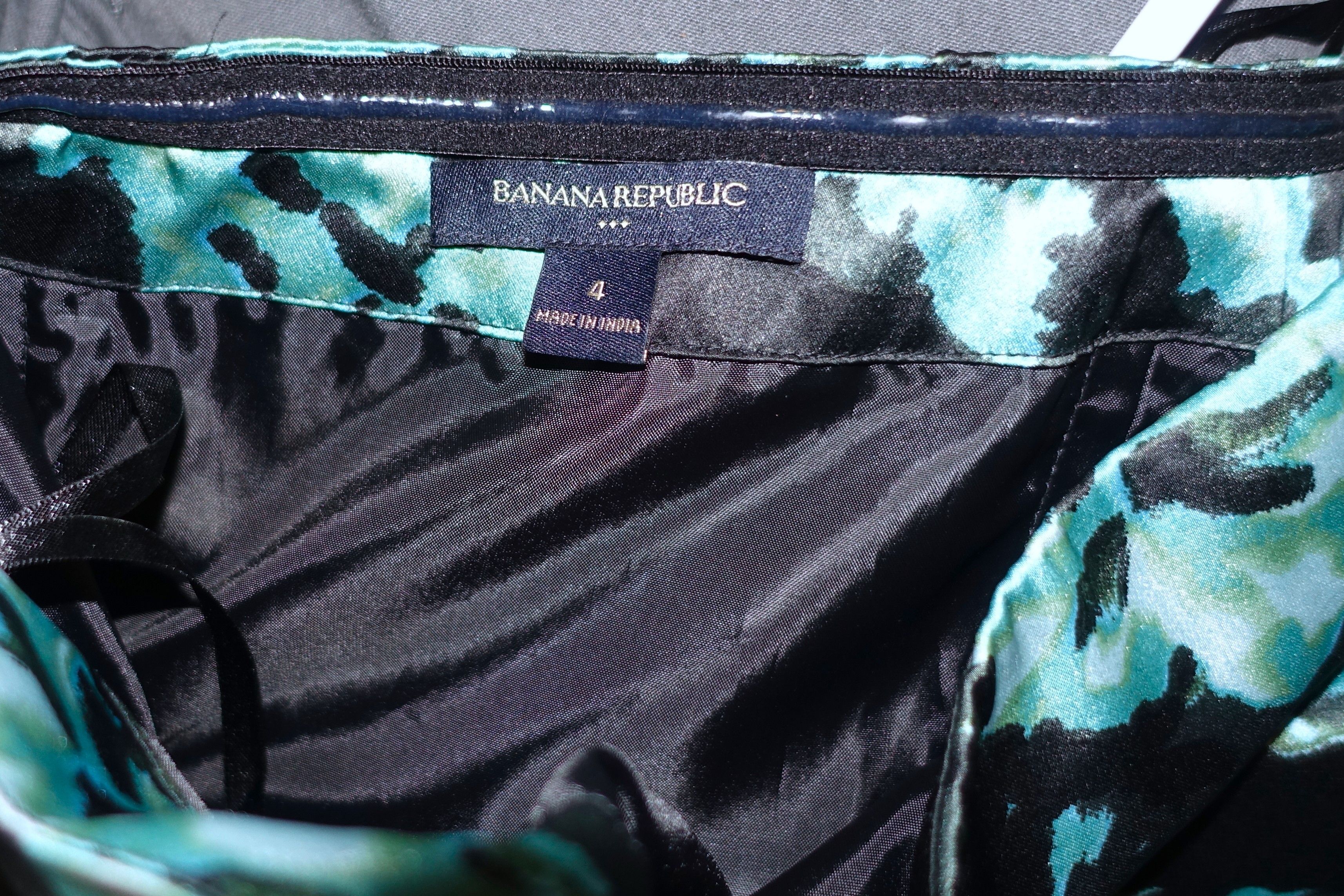 Banana Republic Banana Republic Teal Black Strapless Dress 4 Size S / US 4 / IT 40 - 7 Thumbnail