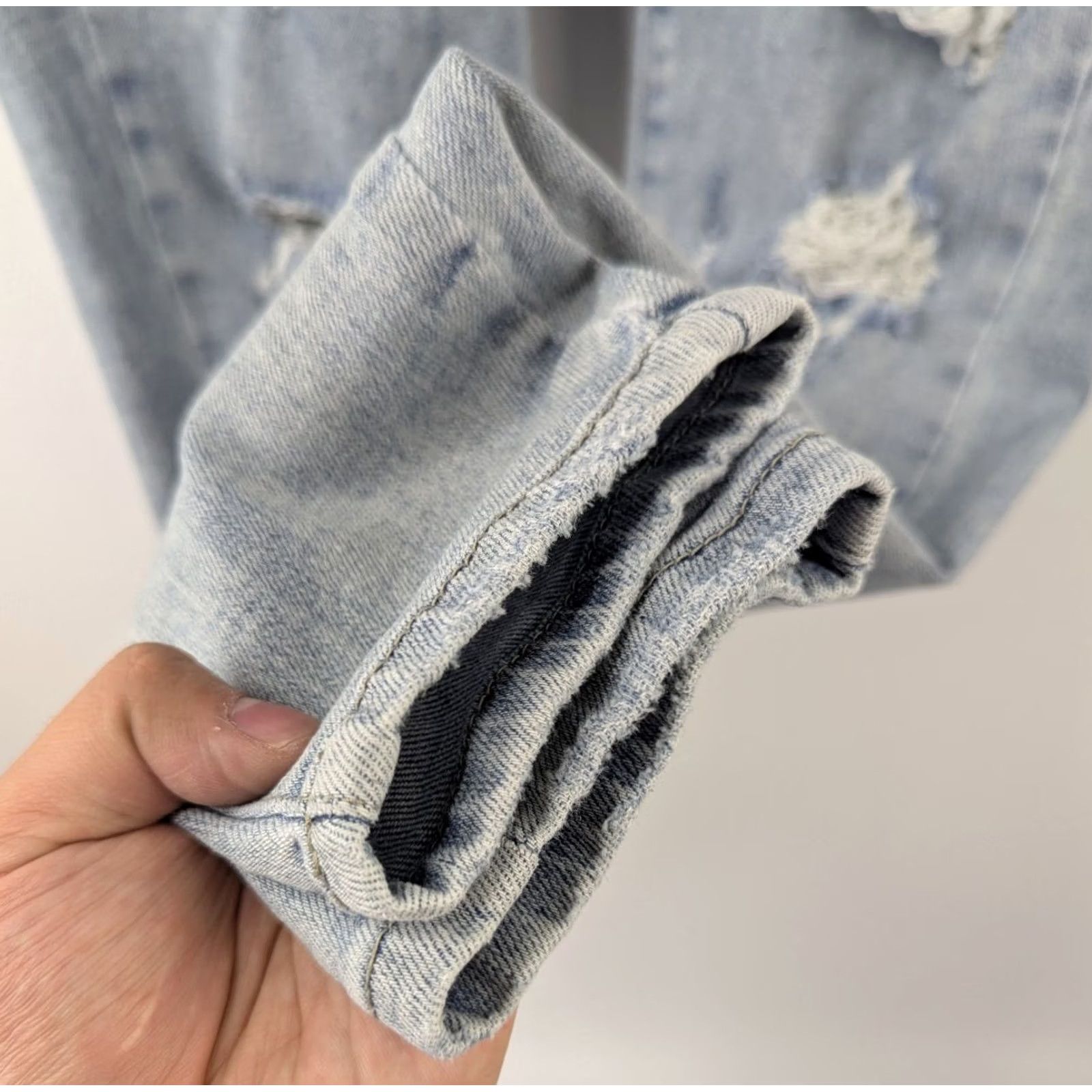 Denime Judy Blue Jeans Women's 11/30 Denim Distressed Stretch Skinny Fit JB88431 Size 32" / US 10 / IT 46 - 4 Thumbnail