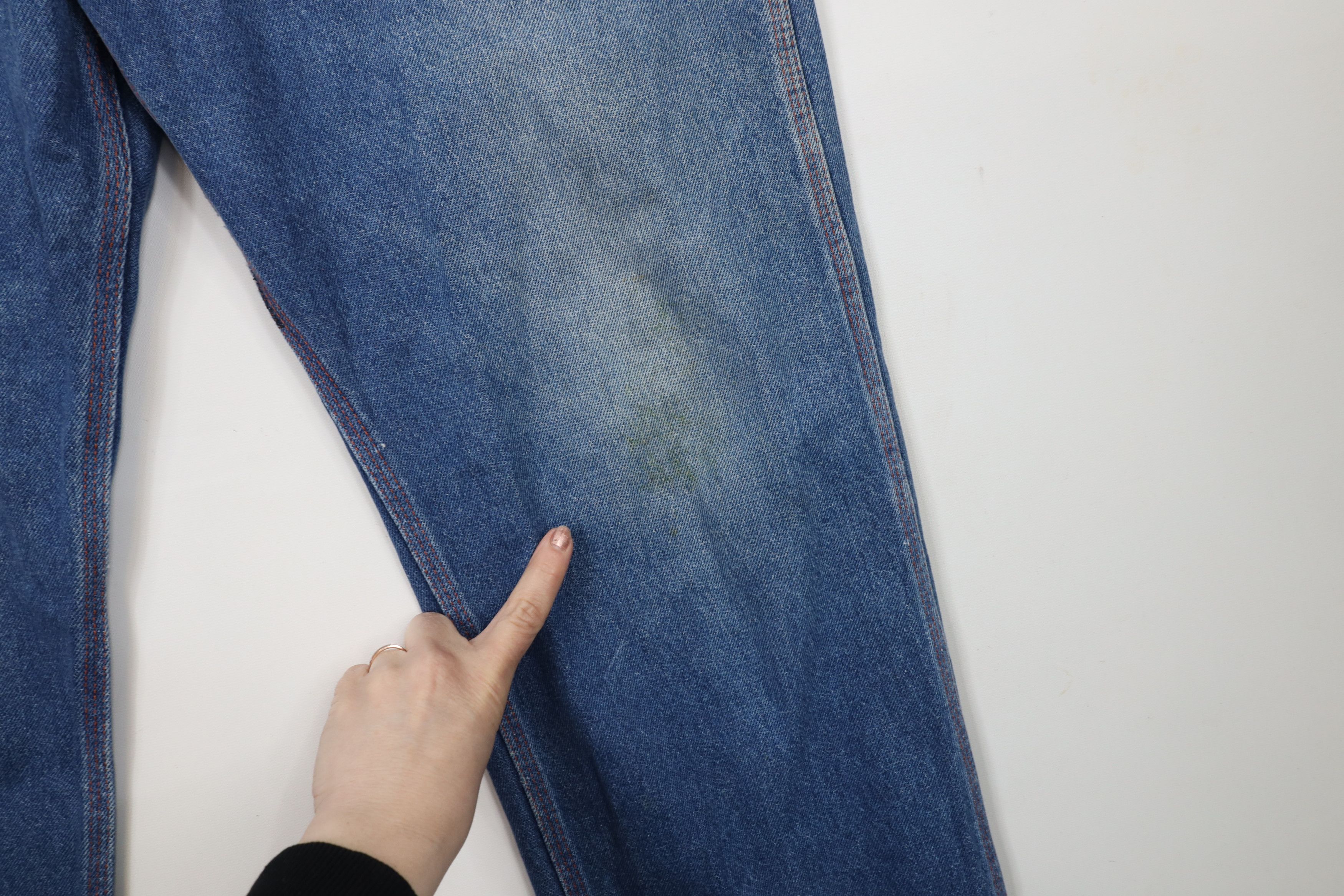 Big Mac × Vintage Vintage 70s Big Mac Wide Leg Dungaree Denim Jeans Blue USA Size US 34 / EU 50 - 5 Thumbnail