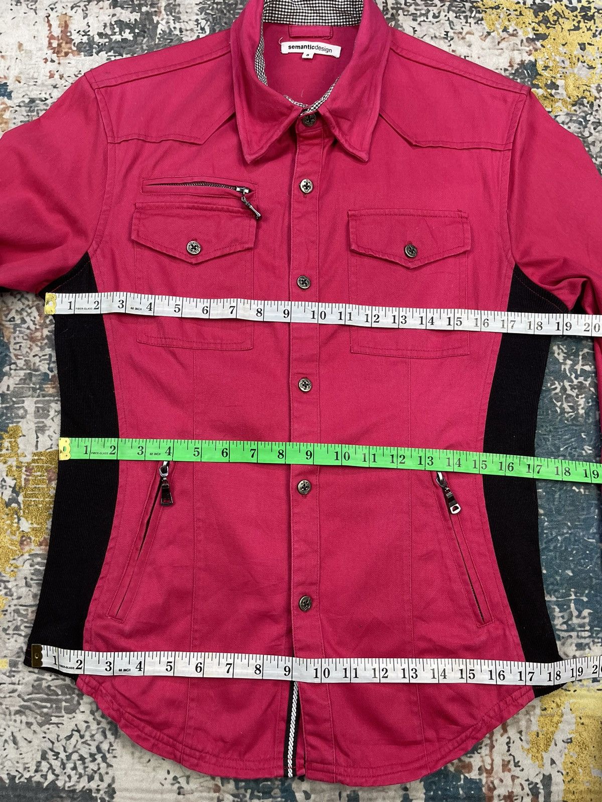 semanticdesign Semantic Design Black Pink Button Overshirt Jackets Size US S / EU 44-46 / 1 - 12 Thumbnail