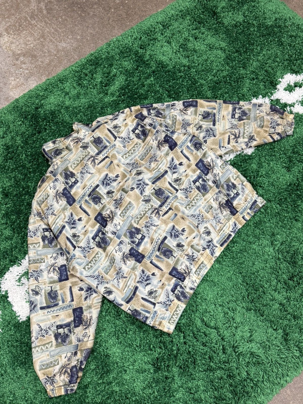 Vintage Vintage Retro 90s 80s Leave Print Windbreaker Jacket XL Size US XL / EU 56 / 4 - 7 Thumbnail