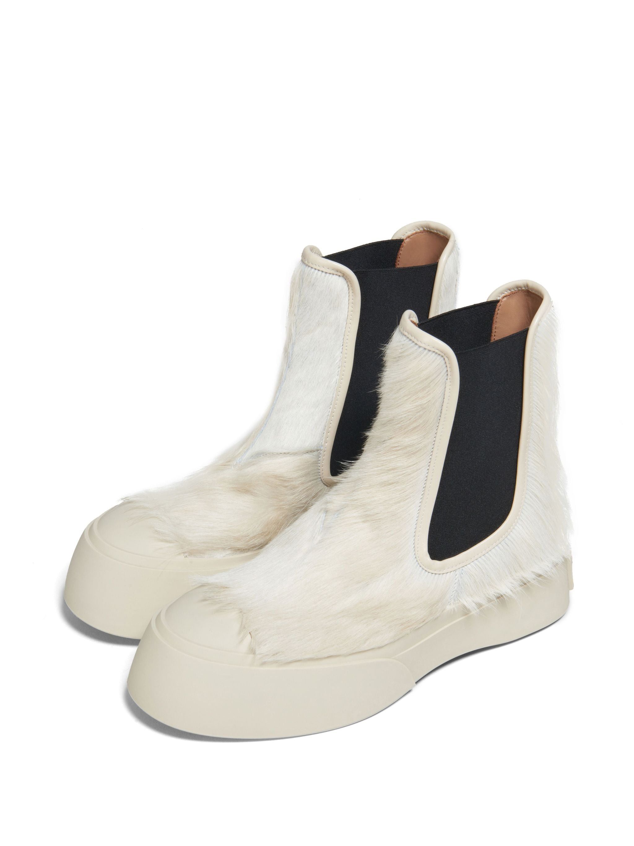 Marni o1w1db10824 Pablo Calf-hair Chelsea Boots in Black White Size US 6 / IT 36 - 4 Thumbnail