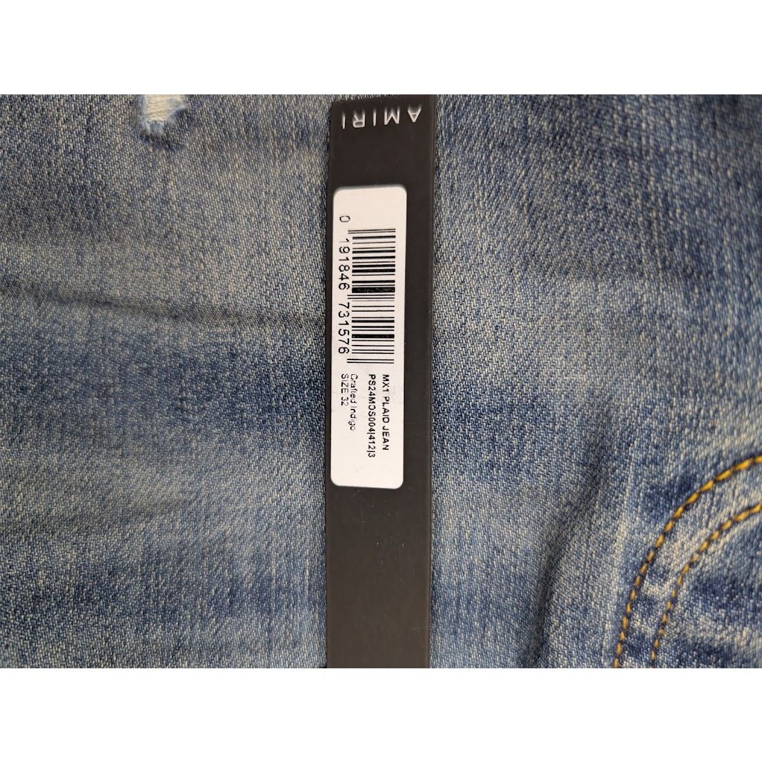 Amiri o1rshd1 MX1 Plaid Jean in Crafted Indigo Blue Size US 32 / EU 48 - 20 Thumbnail