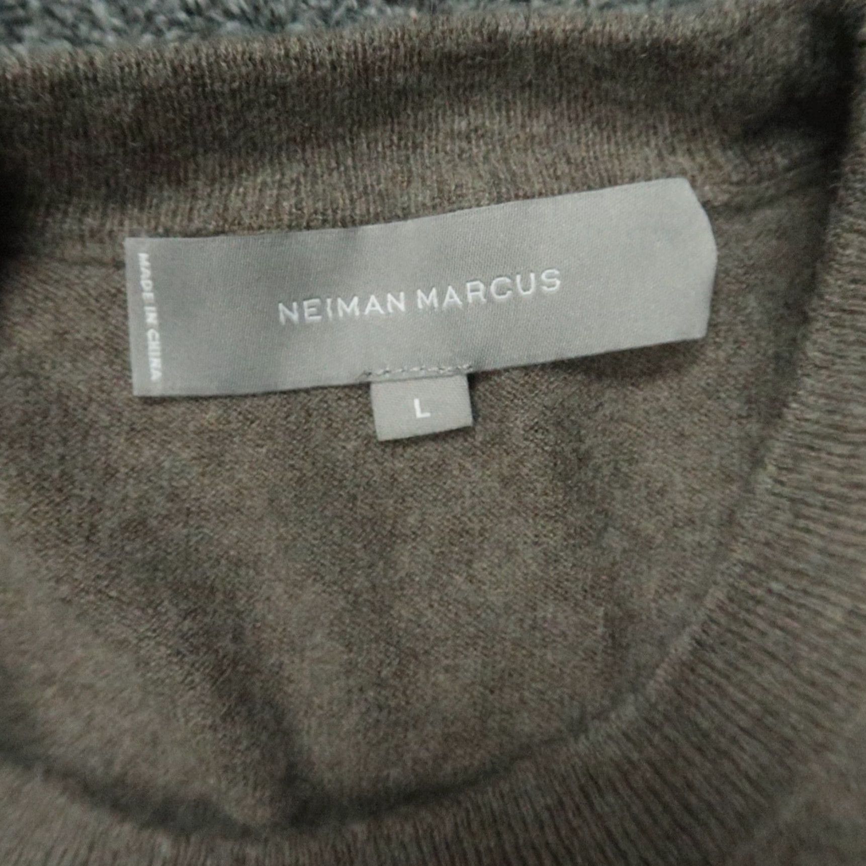 Neiman Marcus Neiman Marcus Sweater Mens Large Brown Cashmere Cotton Pullover Crew Striped Size US L / EU 52-54 / 3 - 3 Thumbnail
