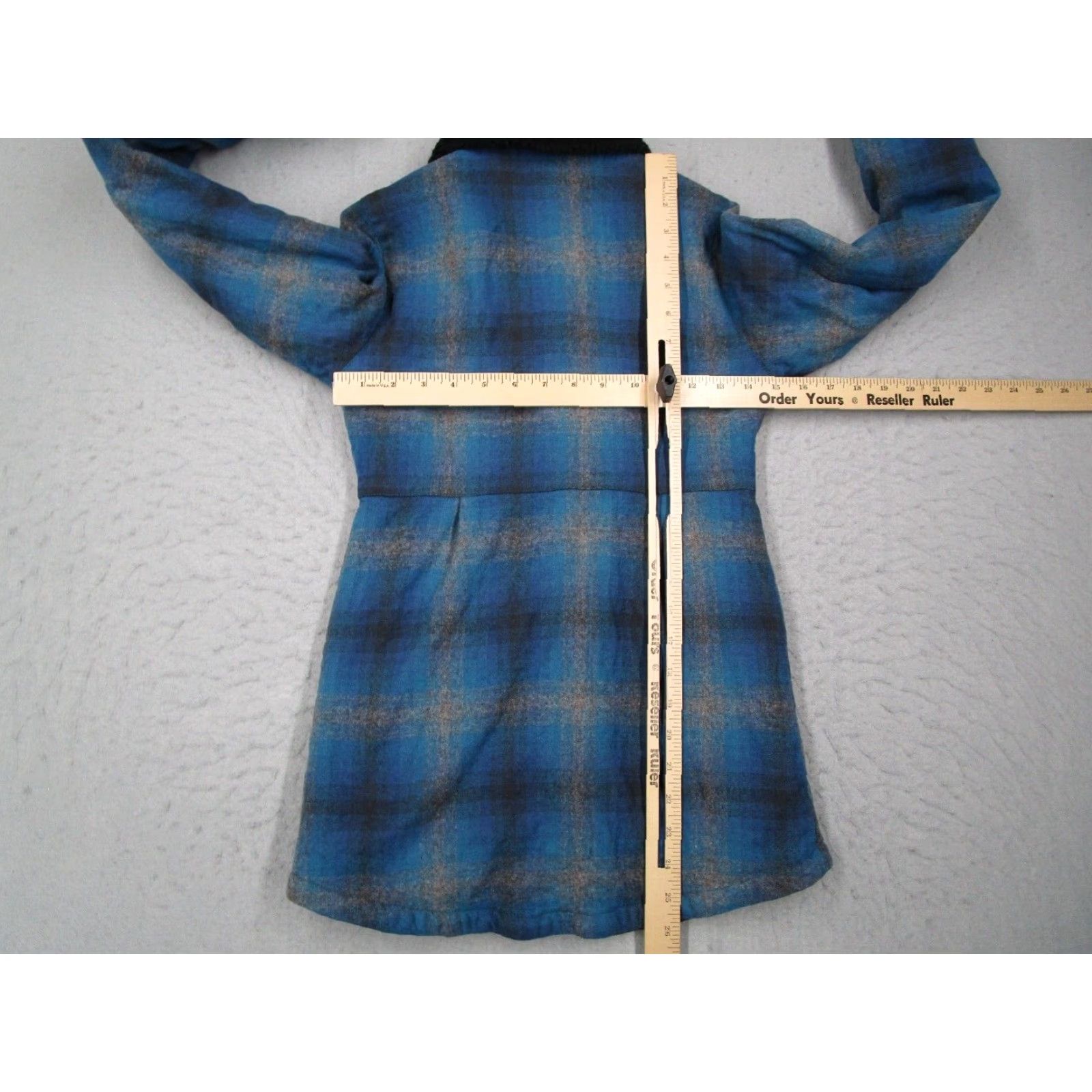 Pendleton Pendleton Jacket Women XS Blue Snap Front Quilted Lining Wool Bonfire City Bohemian College Nature Retro Style Bomber Jacket Size XS / US 0-2 / IT 36-38 - 5 Thumbnail