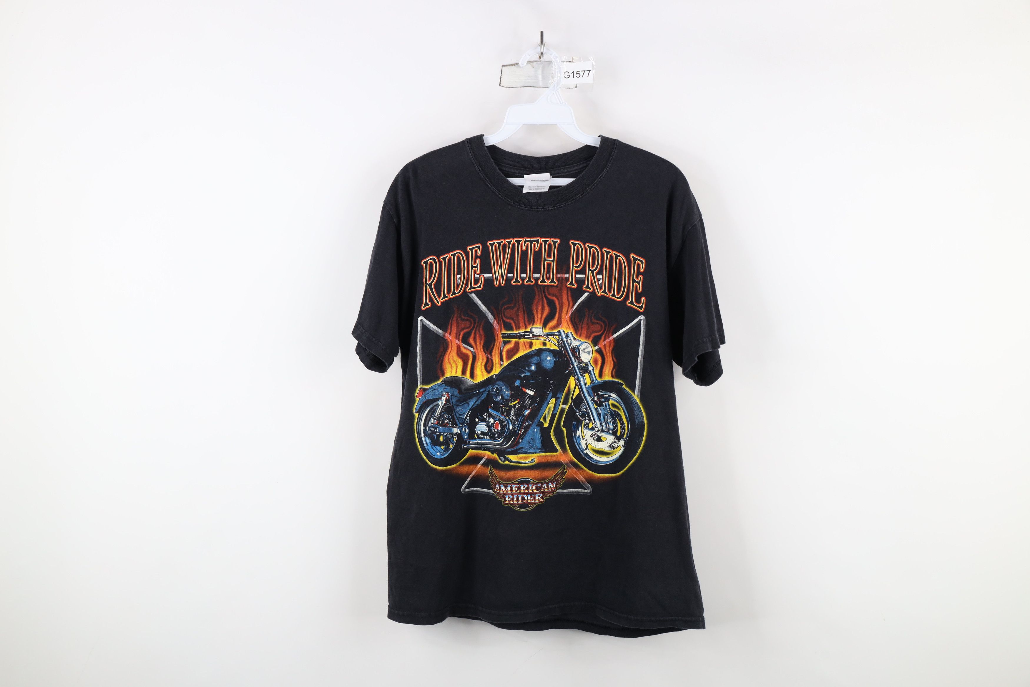 Vintage Vintage Y2K Streetwear Motorcycle Fire Flames T-Shirt Size US M / EU 48-50 / 2 - 1 Thumbnail