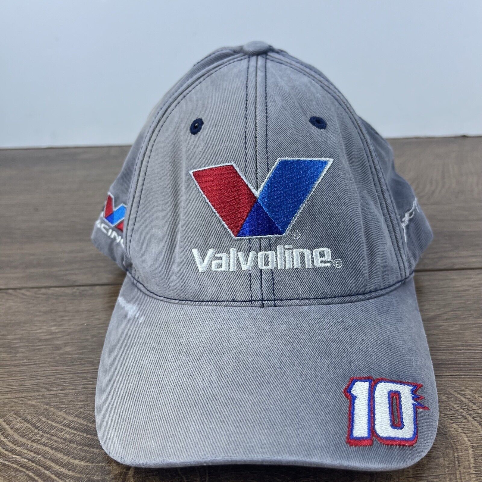 Other Valvoline Racing 10 Car Hat Gray Hat Adjustable Gray Daytona Size ONE SIZE - 4 Thumbnail