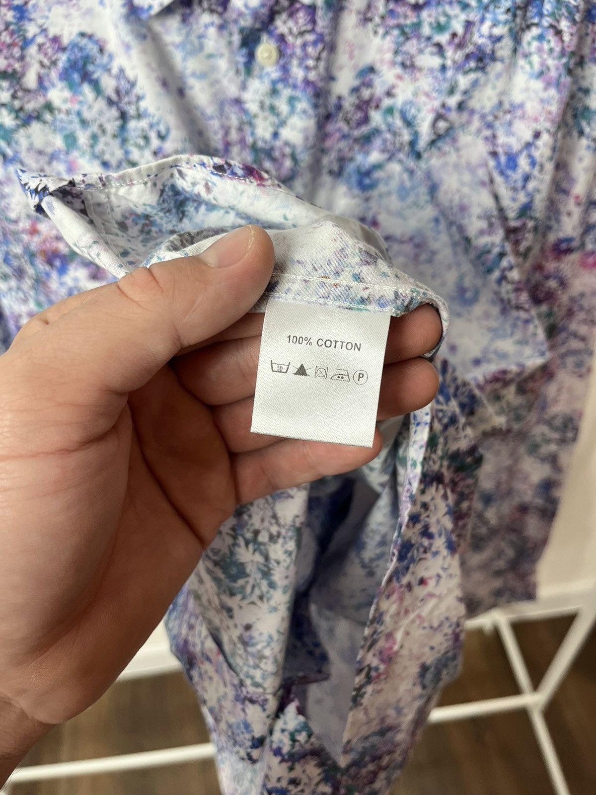 New & Lingwood New Lingwood Cotton Overprint Shirt Button Up Size US XL / EU 56 / 4 - 6 Thumbnail