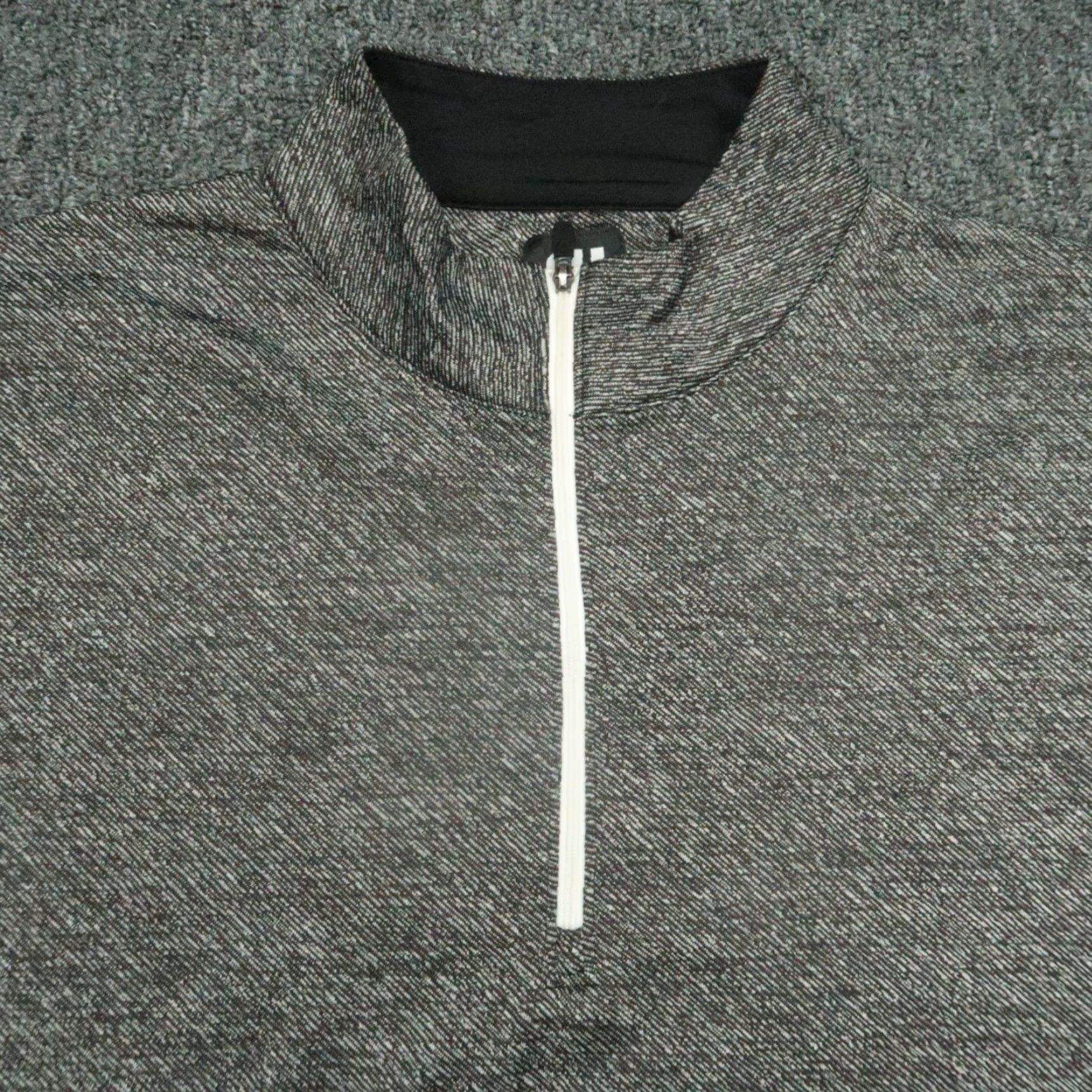 Footjoy FootJoy Pullover Mens M Gray 1/4 Zip Mock Neck Stand-Up Zip Lightweight Breathable Activewear Golf Jersey Shirt Size US M / EU 48-50 / 2 - 2 Thumbnail