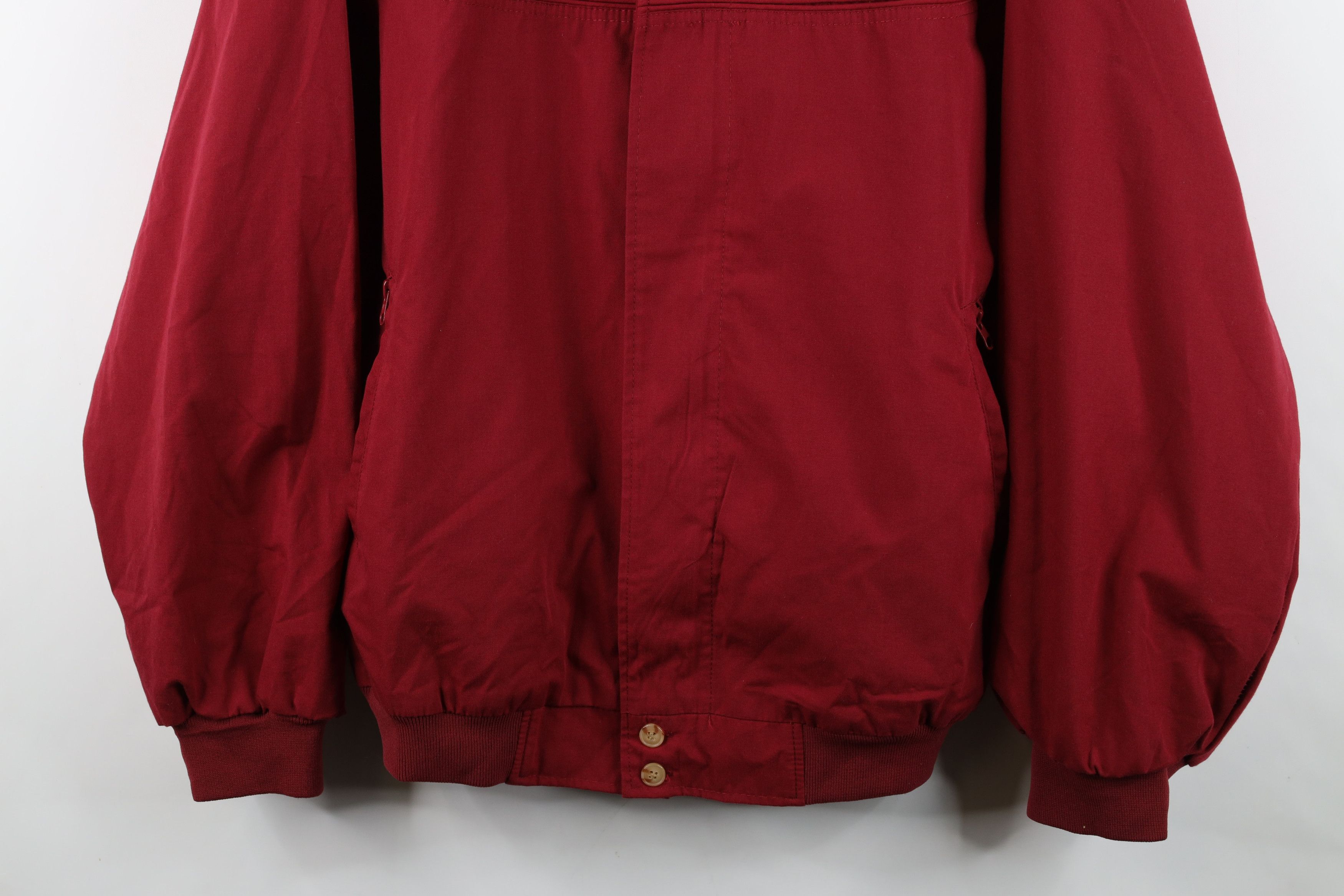 Vintage Vintage 90s Streetwear Blank Full Zip Bomber Jacket Red Size US M / EU 48-50 / 2 - 3 Thumbnail