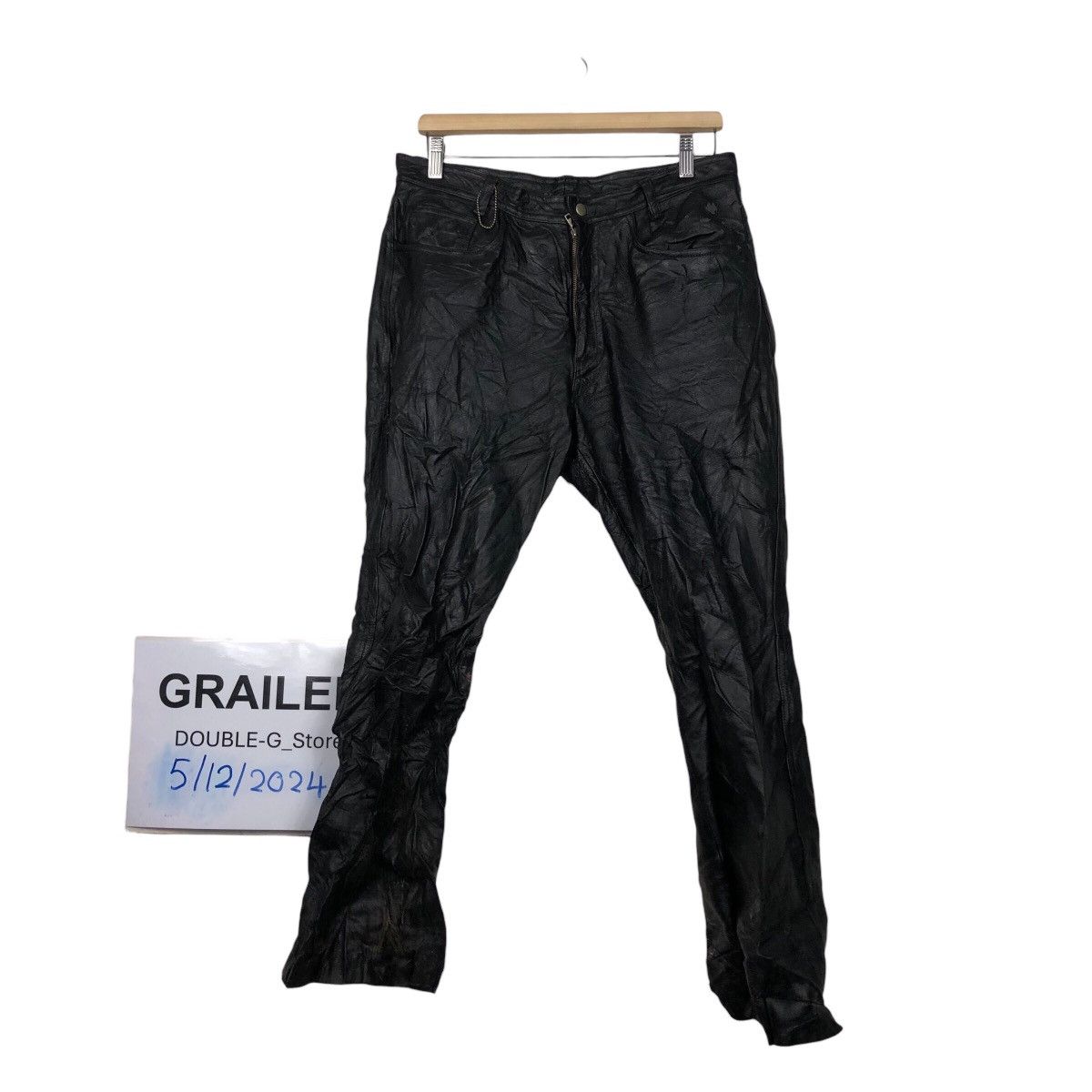 Japanese Brand Vintage Genuine Leather Pants Union Made C'emen IsseyMiyake Size US 34 / EU 50 - 1 Thumbnail