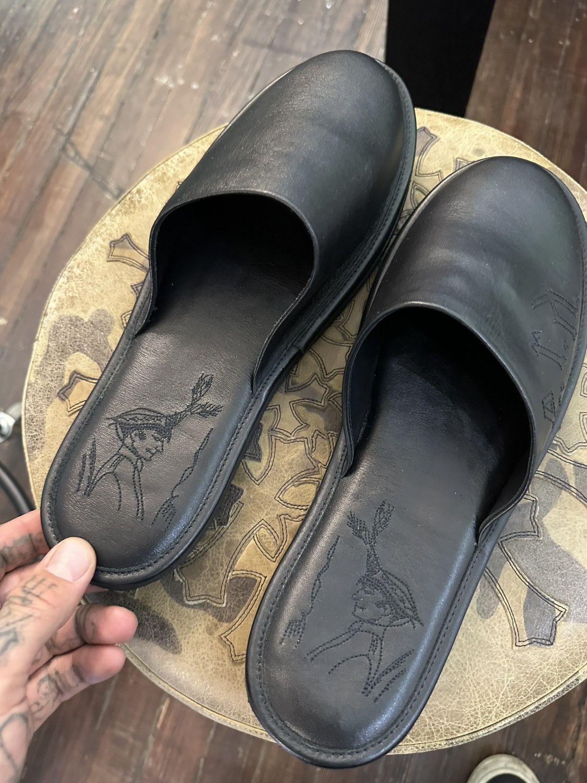 Enfants Riches Deprimes ERD indoor / outdoor leather slip on shoes sandals Size US 11 / EU 44 - 7 Thumbnail