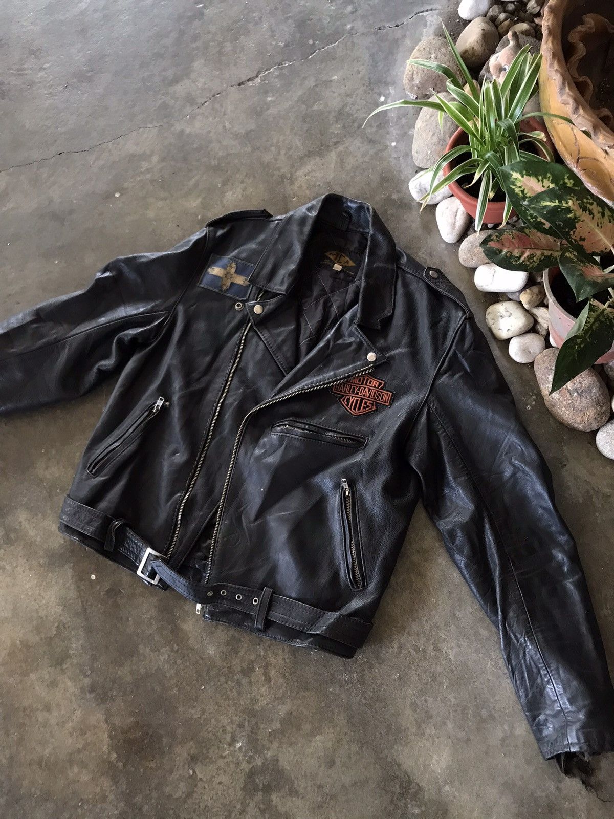 Harley Davidson × Vintage BEST OFFER💥VTG MCA Harley Davidson Leather Jacket Size US M / EU 48-50 / 2 - 18 Thumbnail