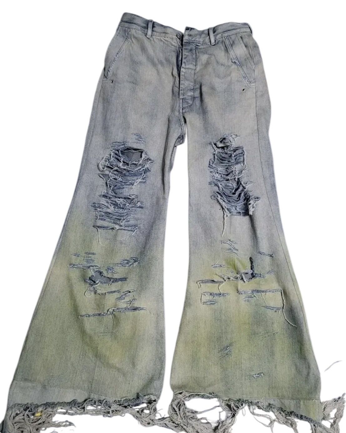 Rick Owens Luxor ACID Destroyed Denim Pants