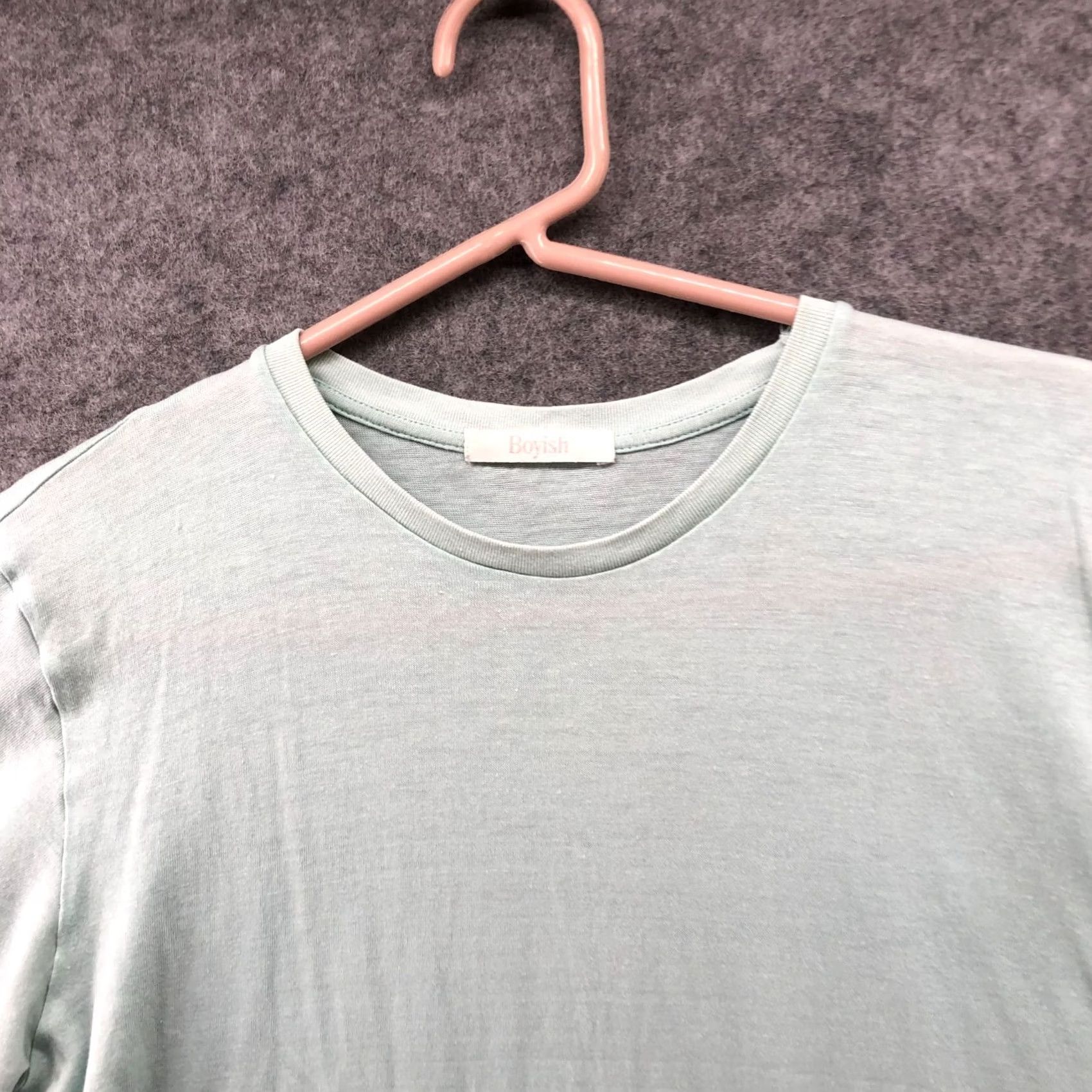 Boyish Boyish By Her T Shirt Womens S Light Blue Short Sleeve Crew Neck Organic Cotton Tencel Casual Shirt Ladies Small Blue 90s? Size S / US 4 / IT 40 - 3 Thumbnail