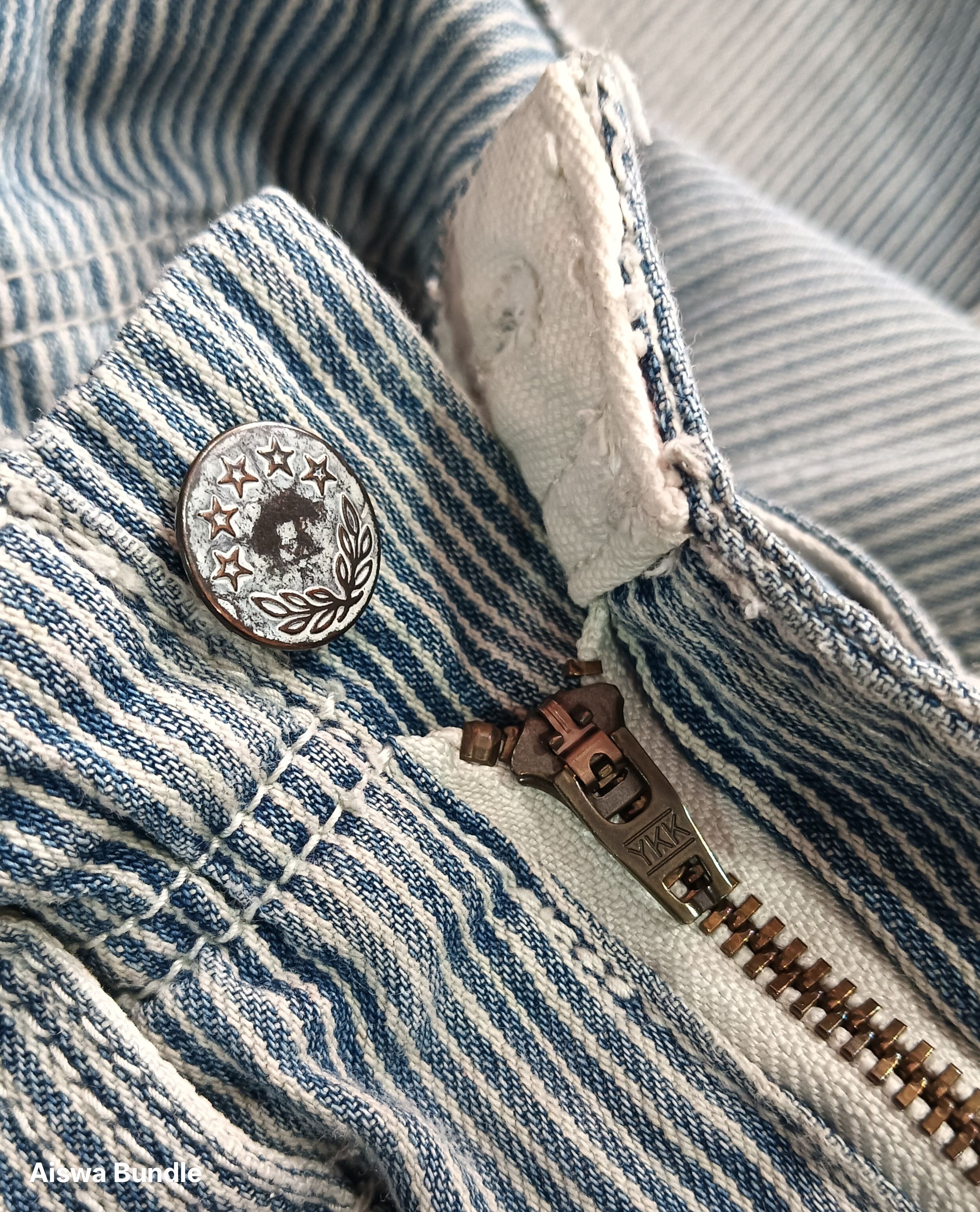 Other Distressed Carpenter Striped Jeans Size US 32 / EU 48 - 14 Thumbnail
