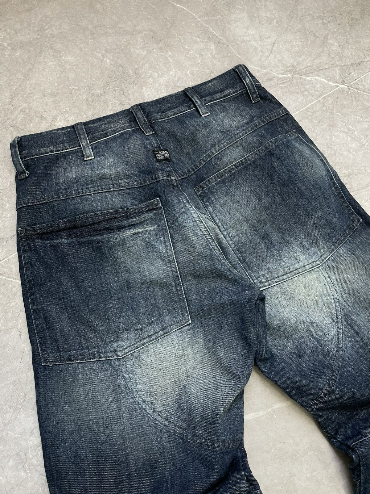 G-Star Baggy blue washed distressed g star raw jeans y2k Size US 31 - 11 Thumbnail