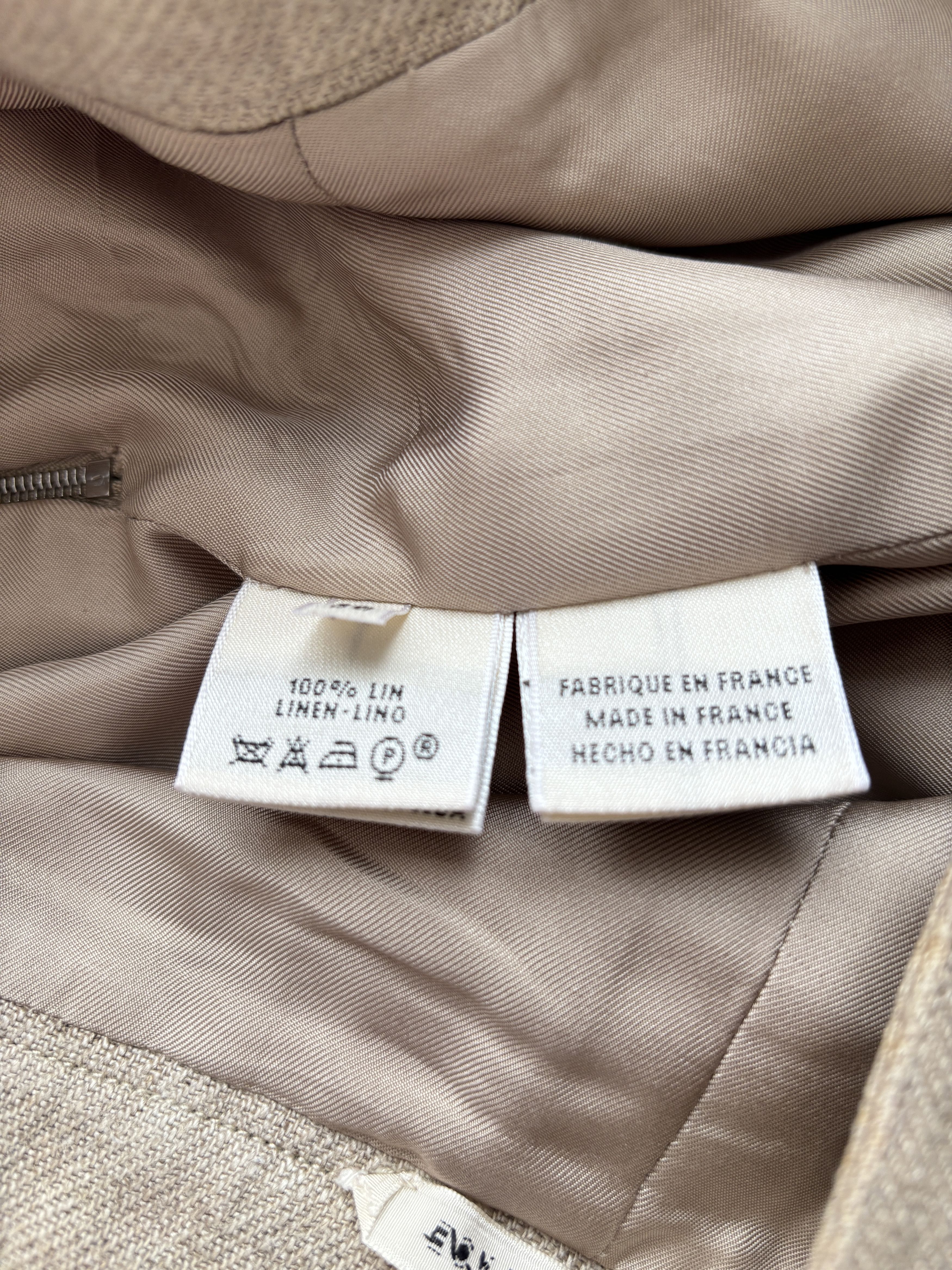 Hermes ⚡️QUICK SALE⚡️Hermes by Margiela Beige Linen Skirt Size 28" / US 6 / IT 42 - 5 Thumbnail