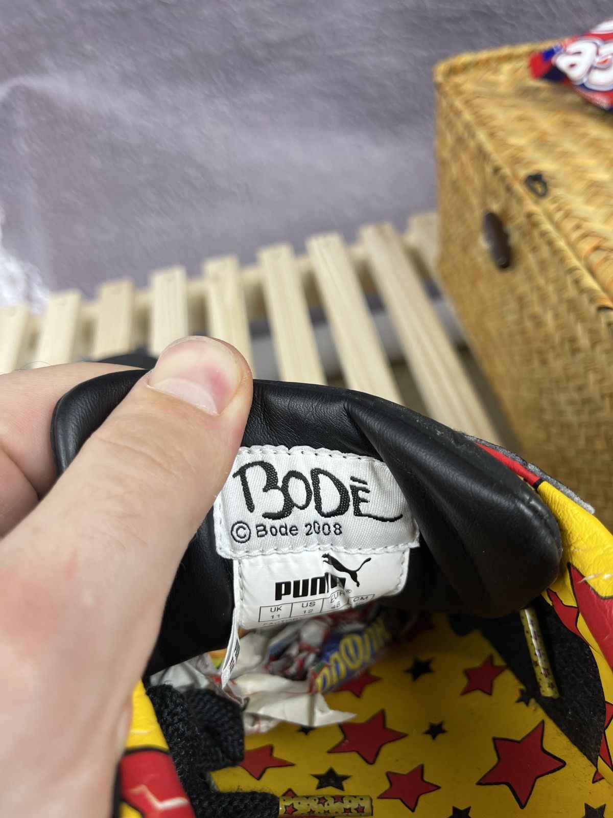 Bode Puma Basket II x Bode 2008 vintage Black/White sneakers Size US 12 / EU 45 - 11 Thumbnail